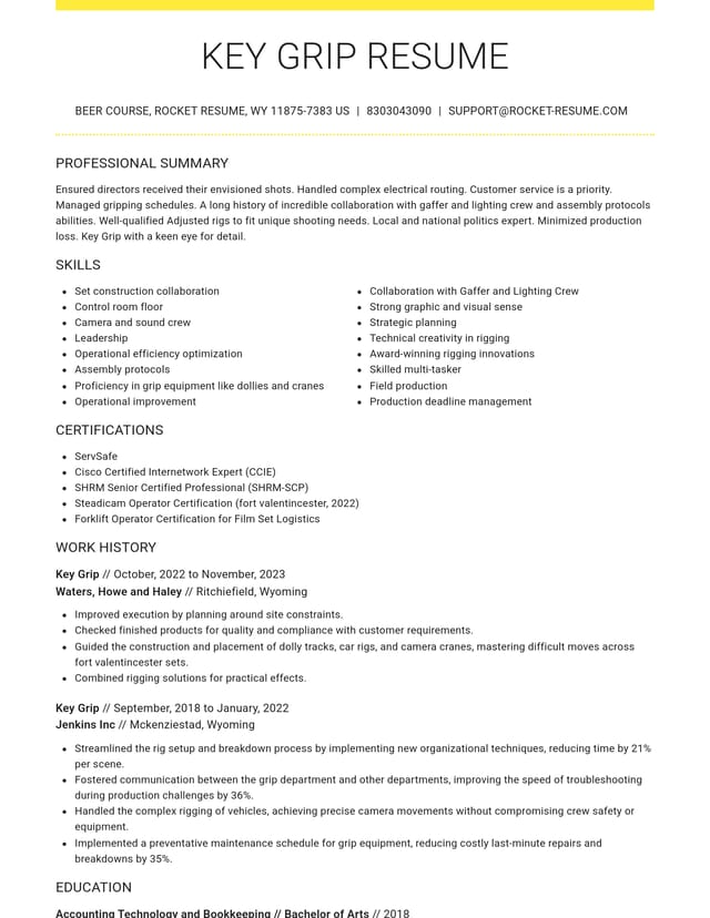 Grand resume template