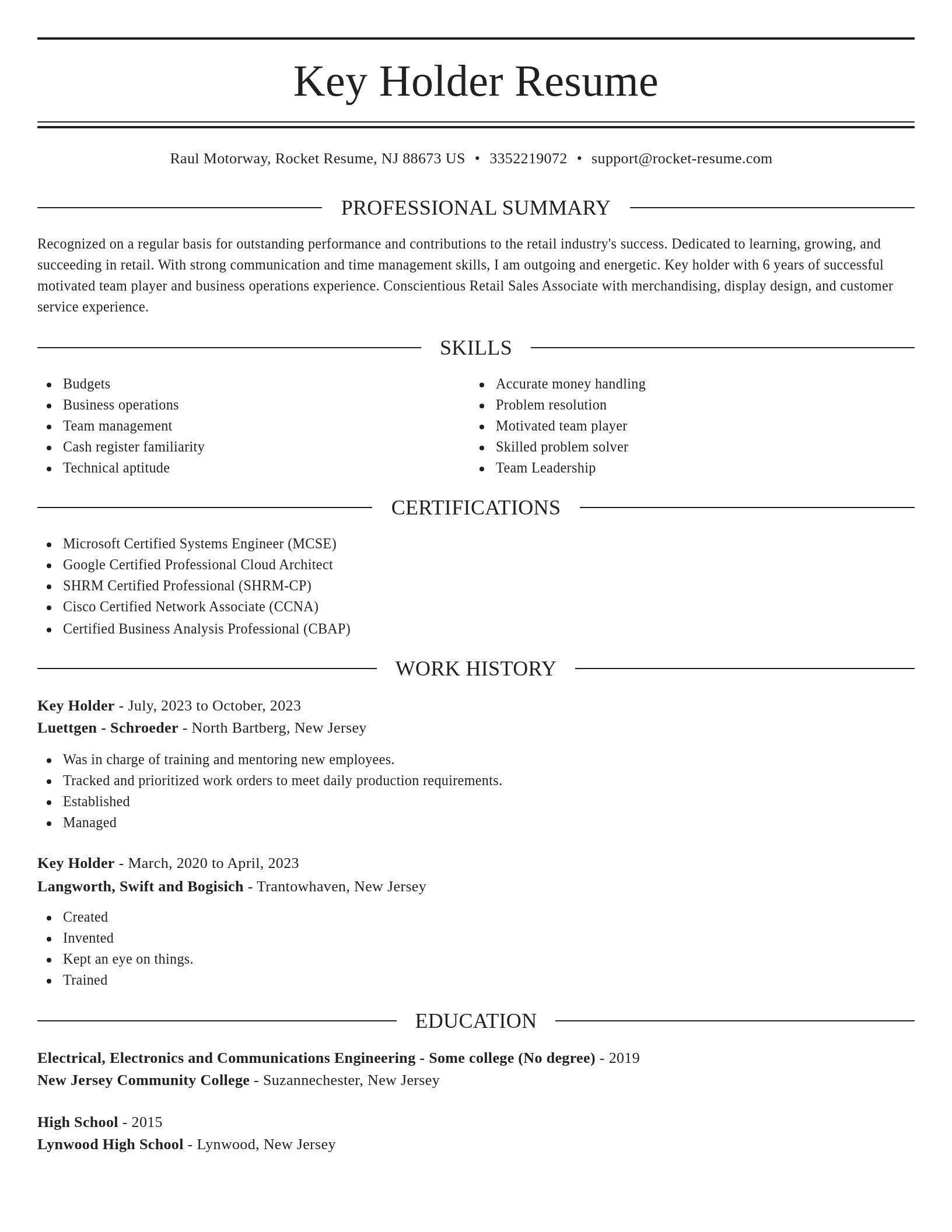 Elegant resume template