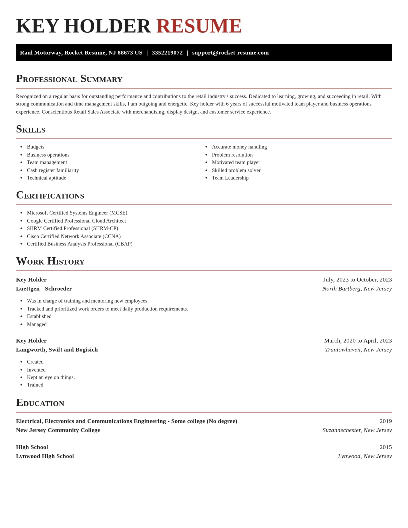 Exquisite resume template