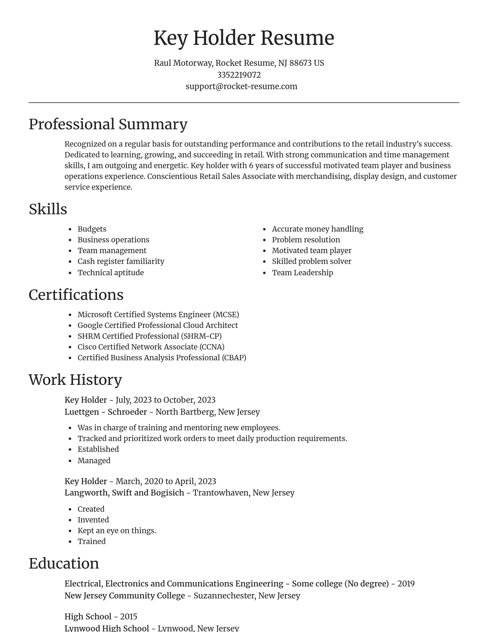 Focal Point resume template