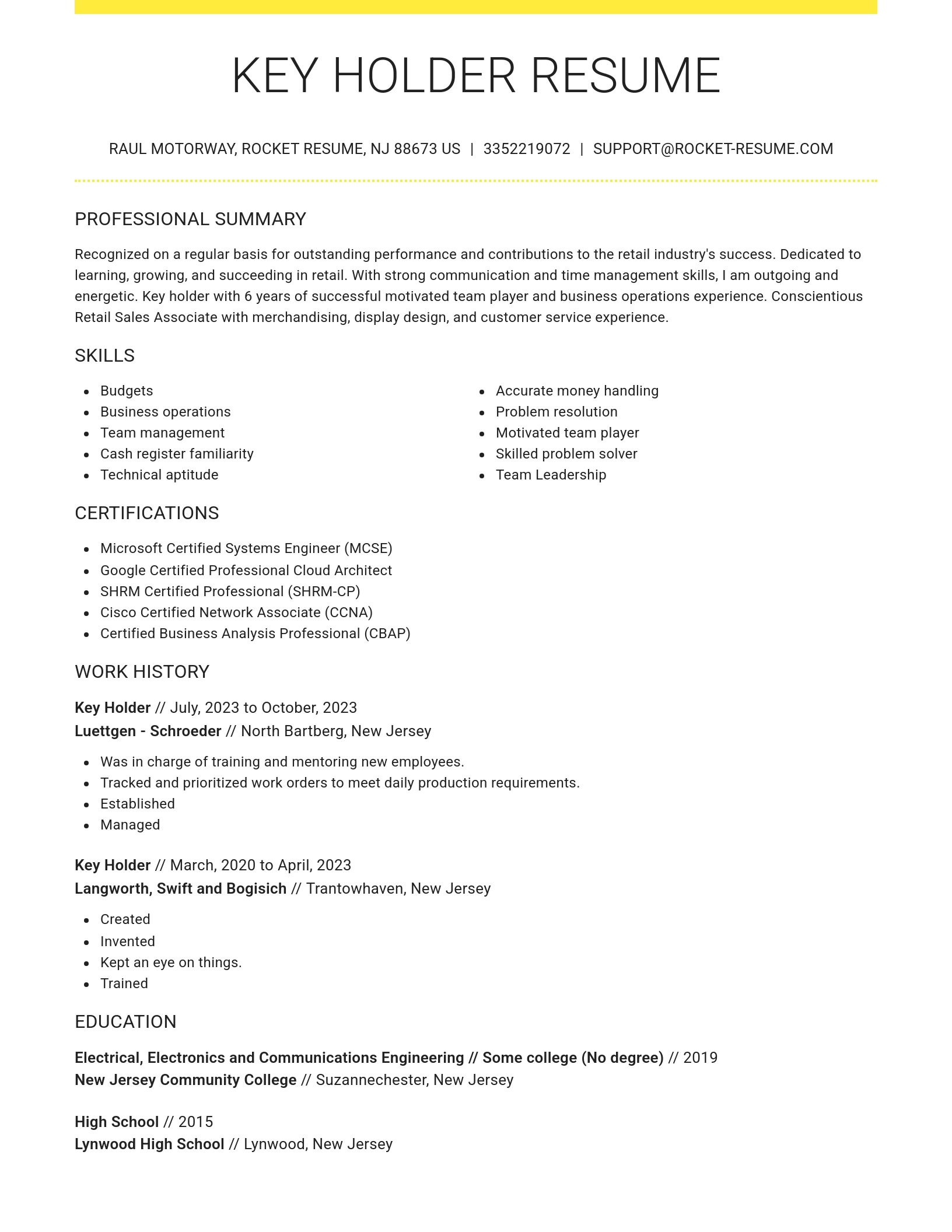 Grand resume template
