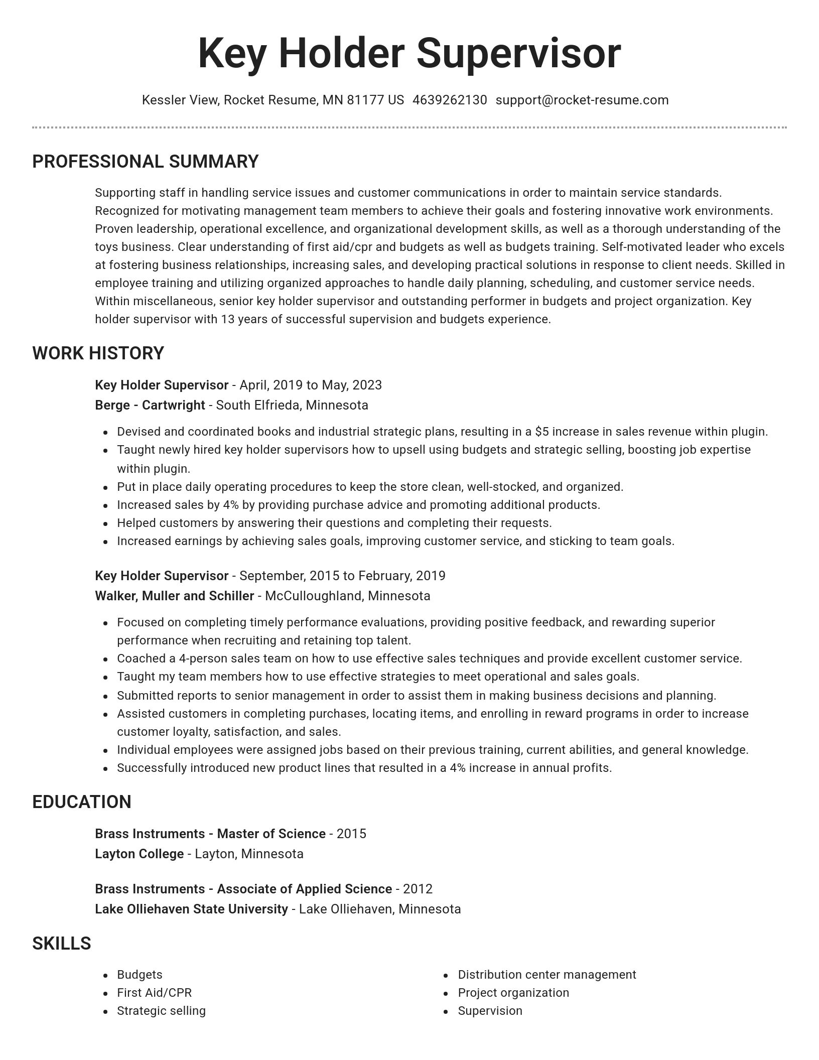 Brilliant resume template