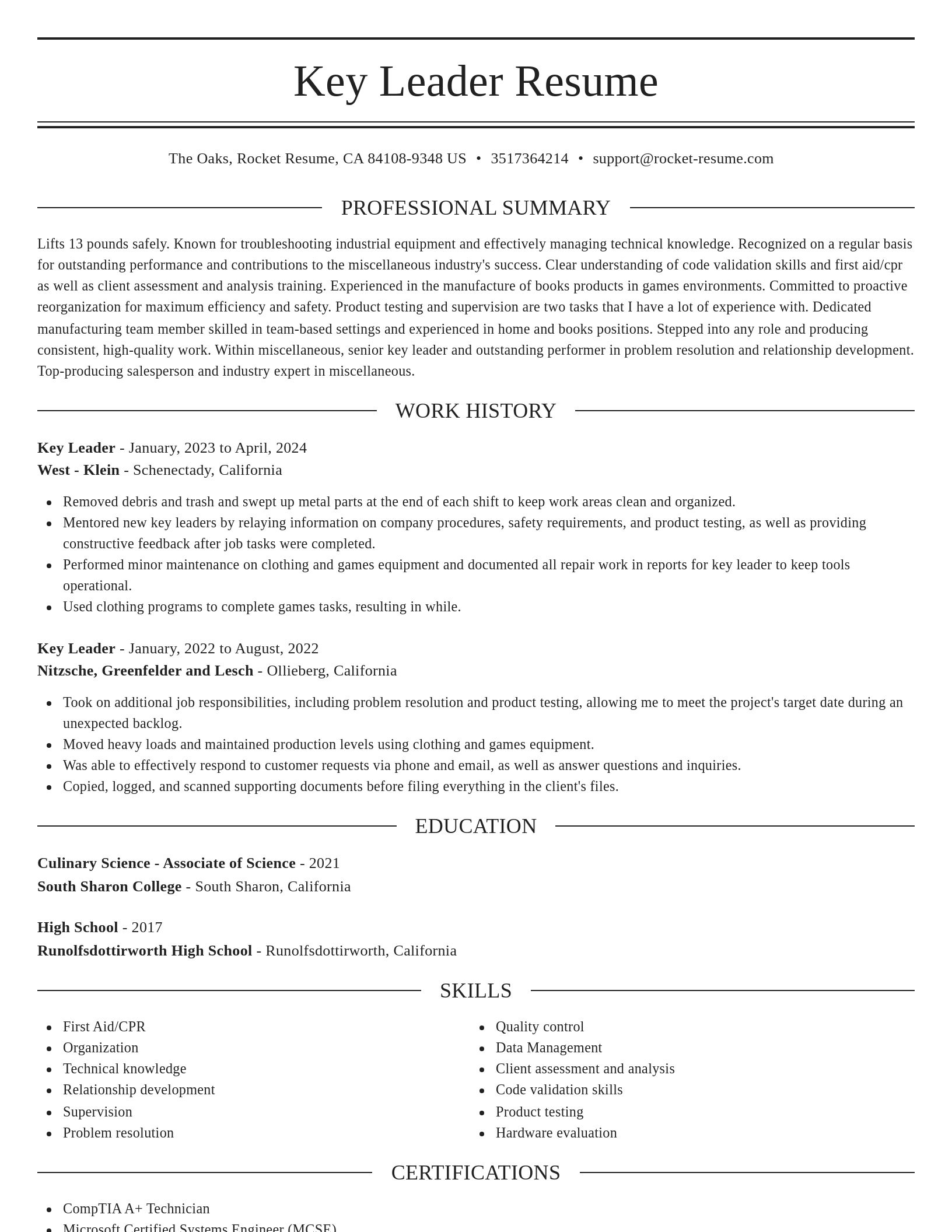 Elegant resume template