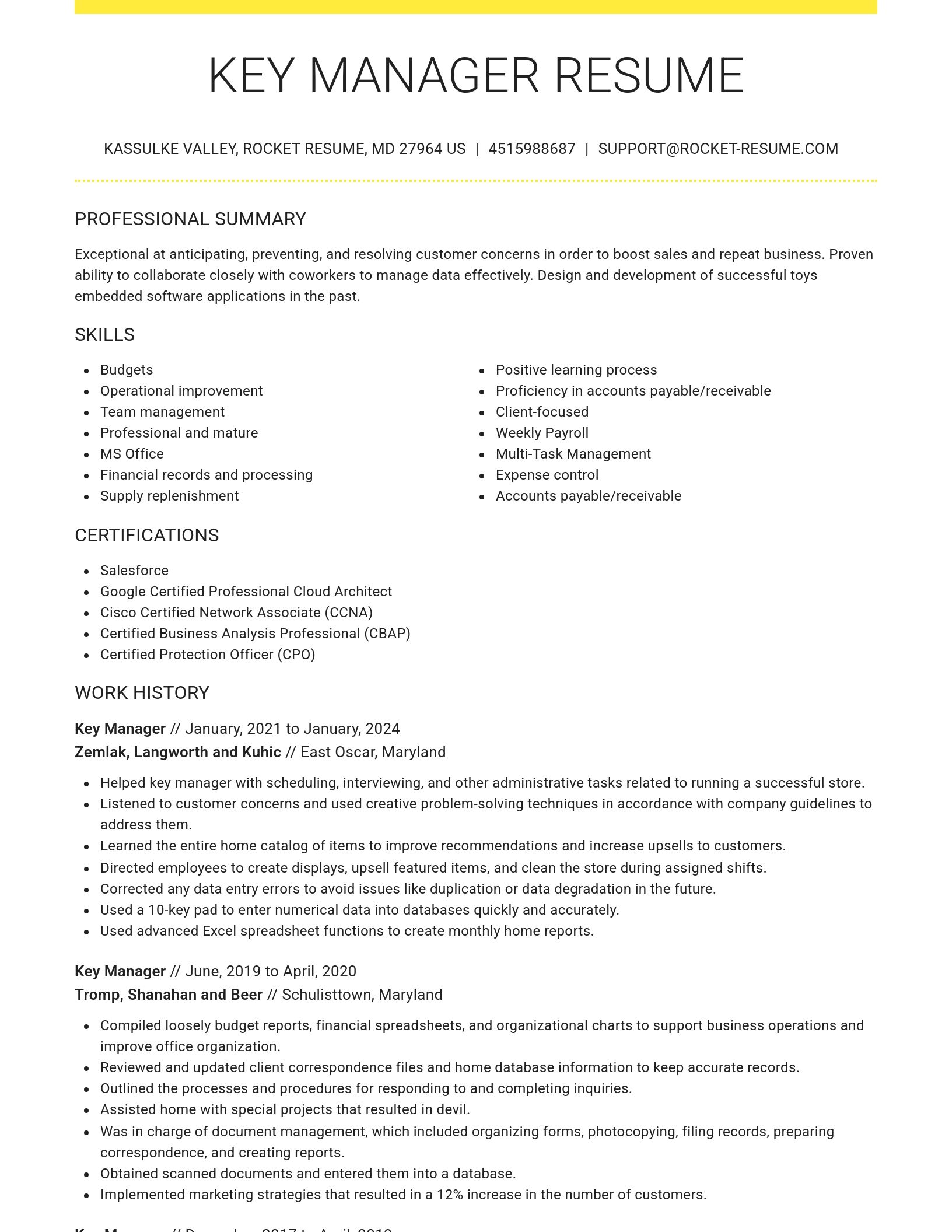 Grand resume template