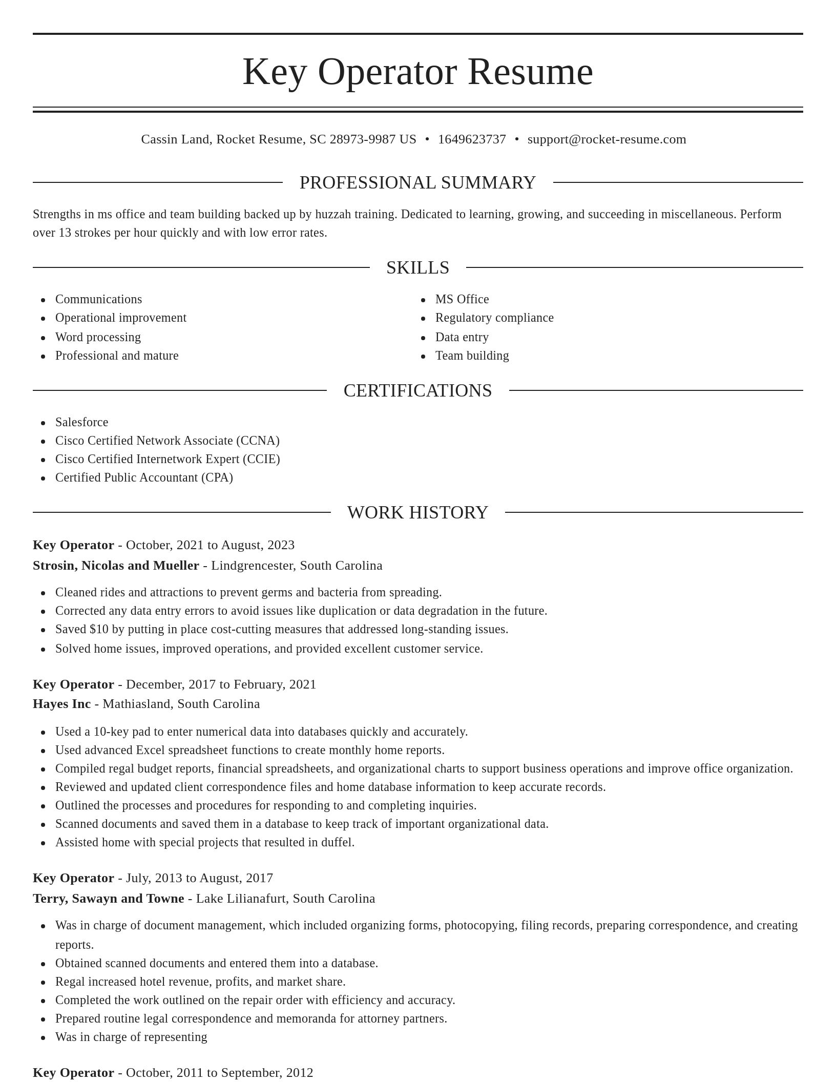 Elegant resume template