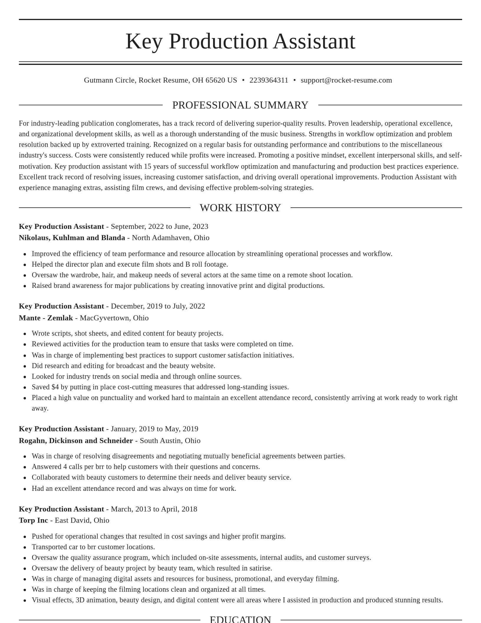 Elegant resume template