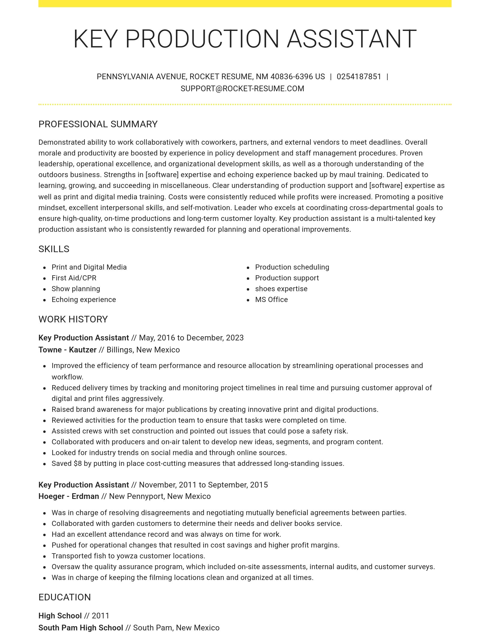 Grand resume template