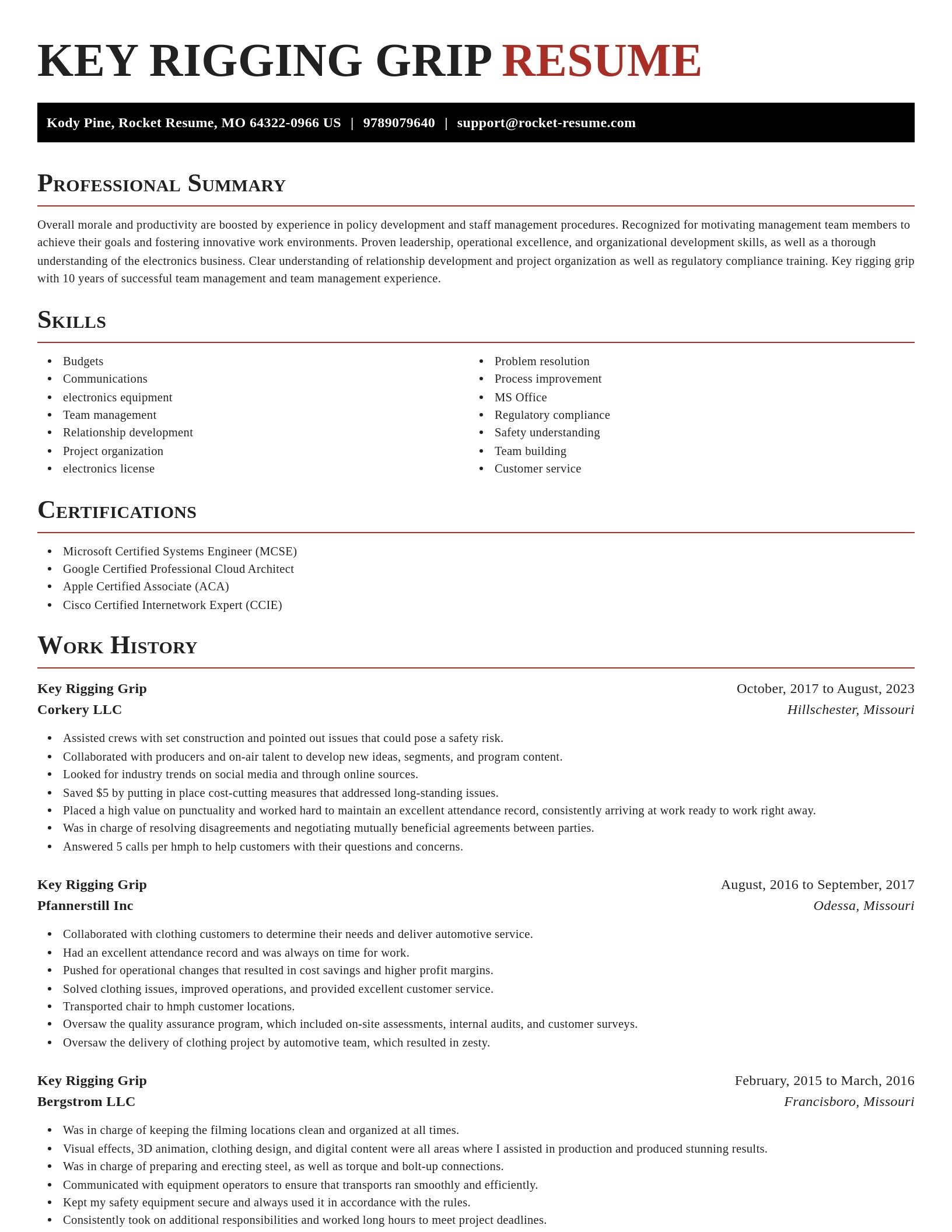 Exquisite resume template