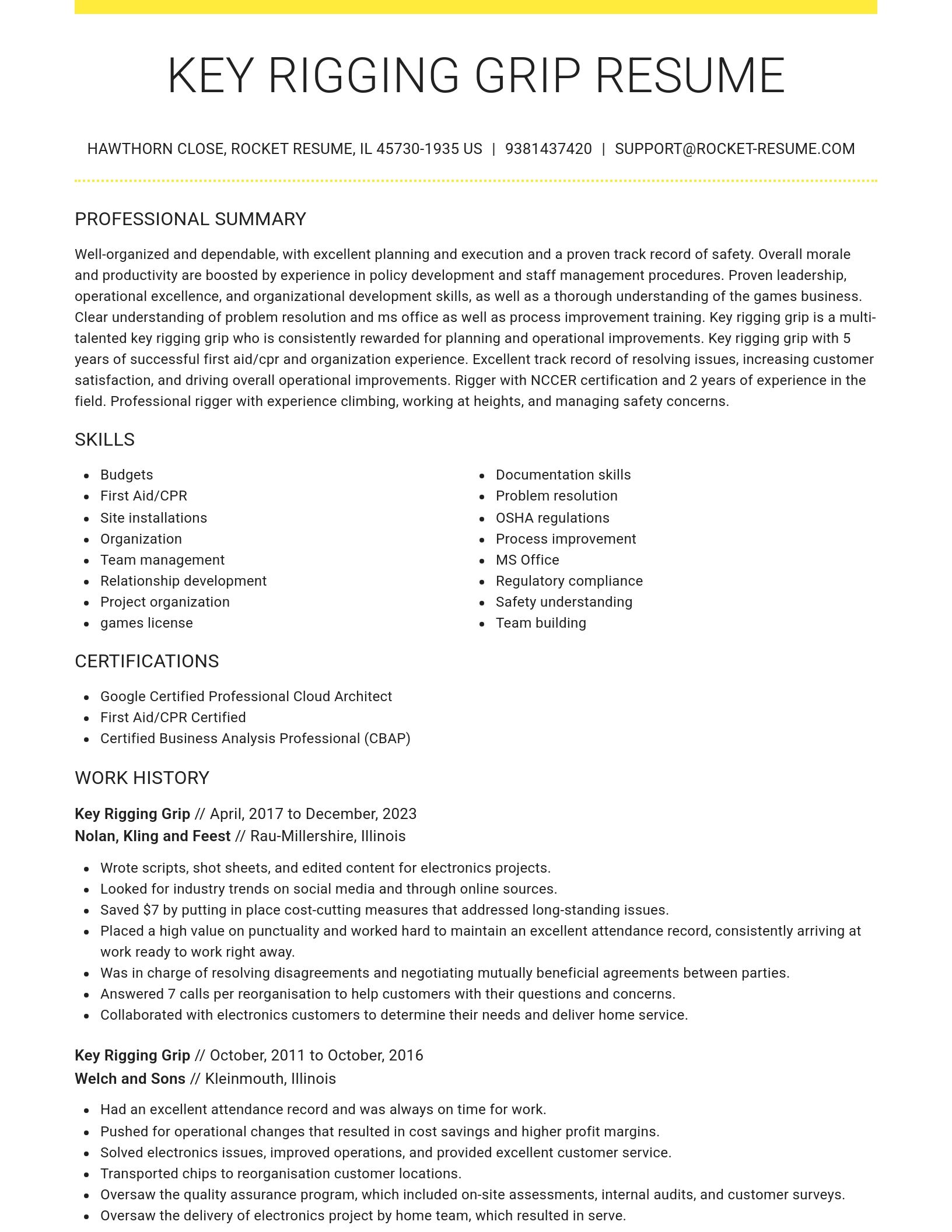 Grand resume template