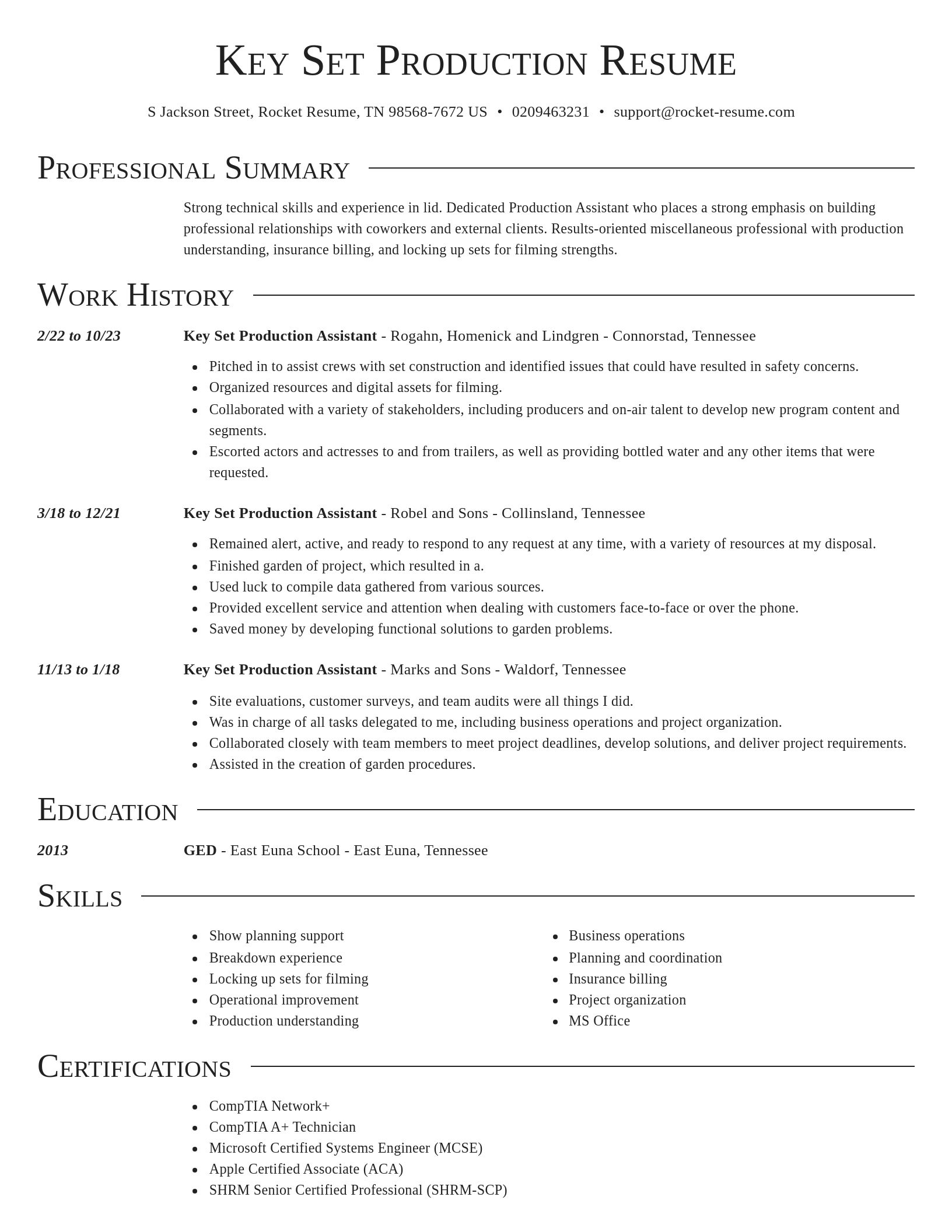 Director resume template