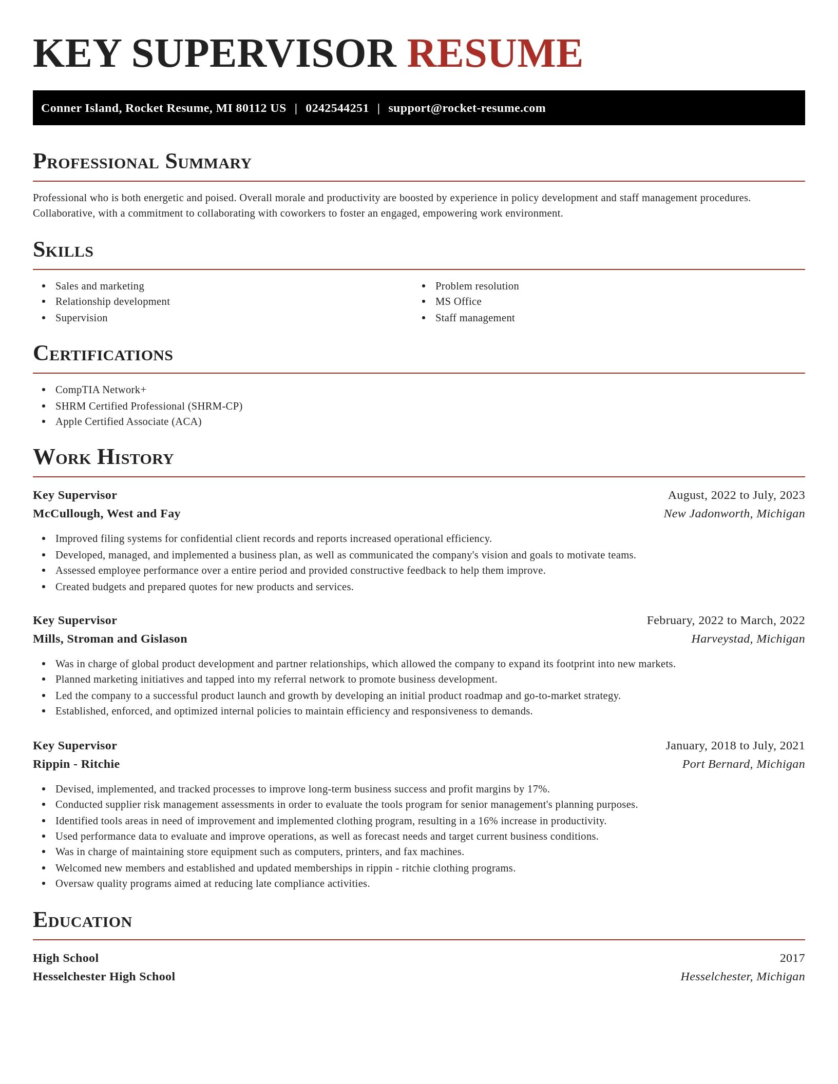 Exquisite resume template
