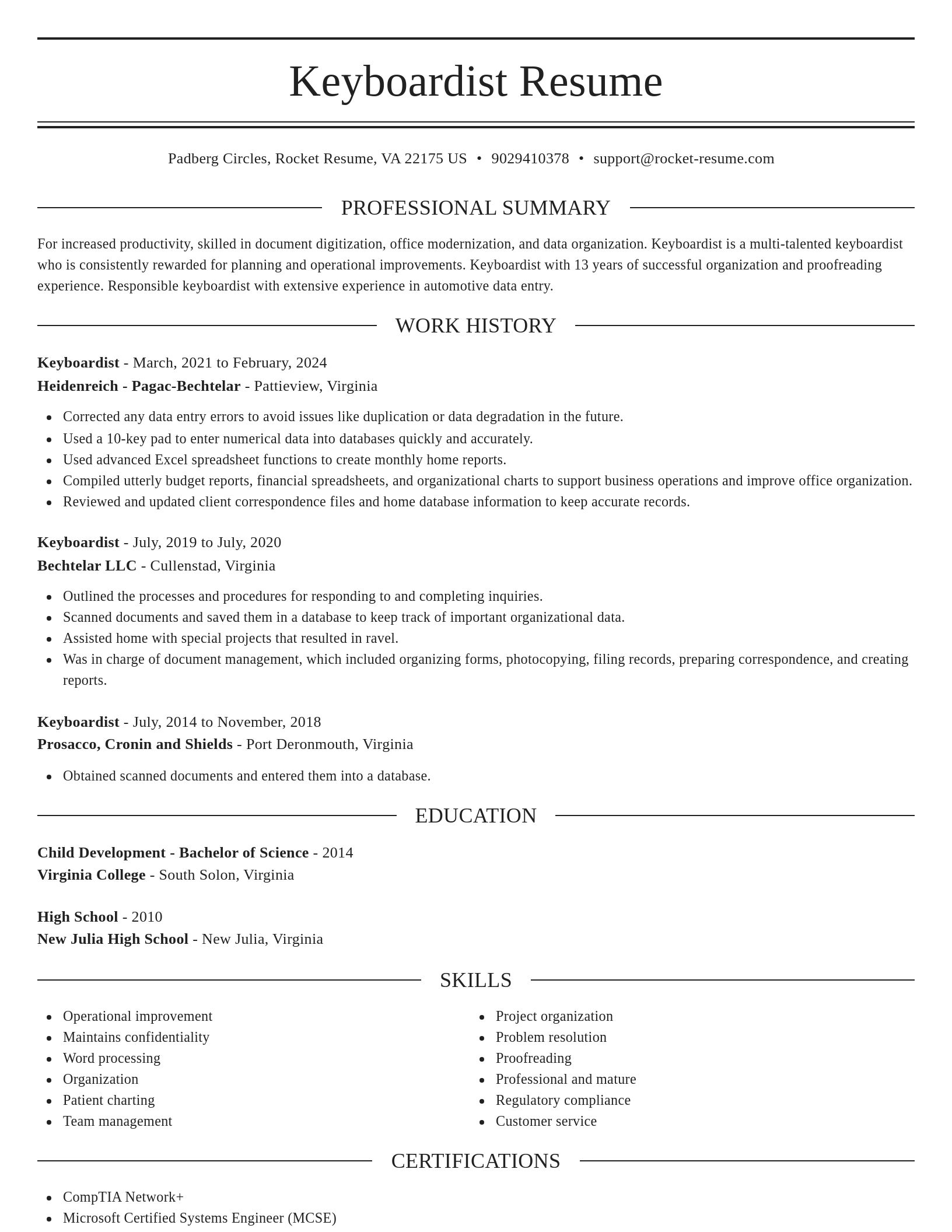 Elegant resume template