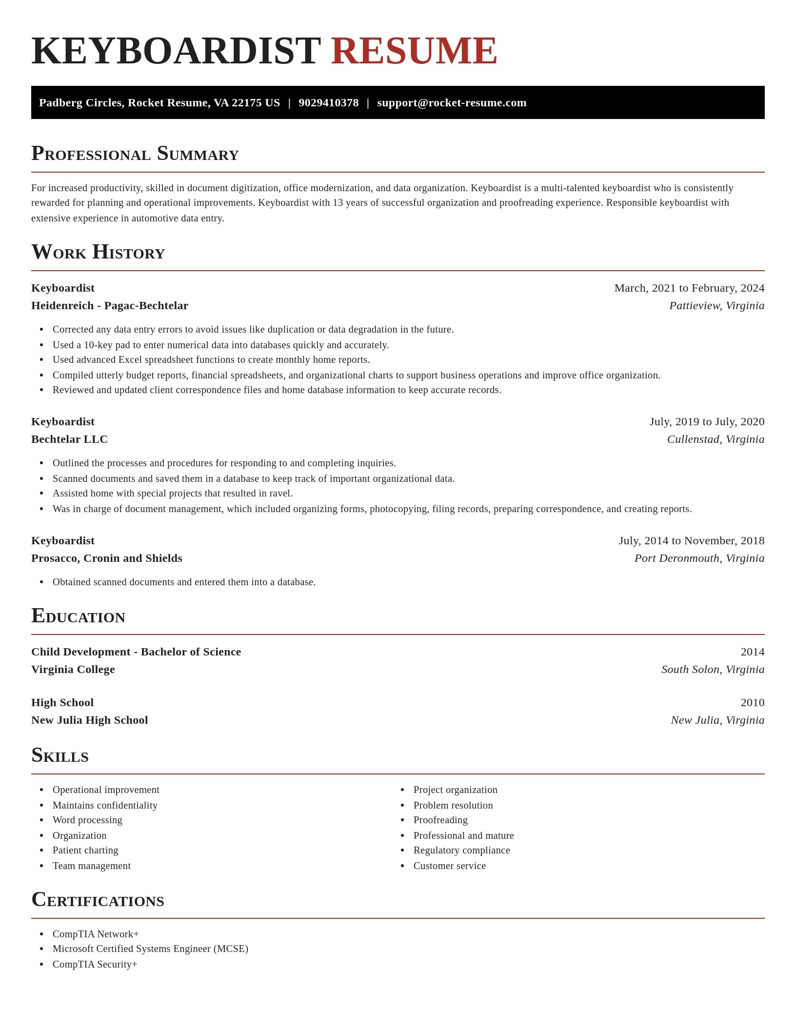 Exquisite resume template