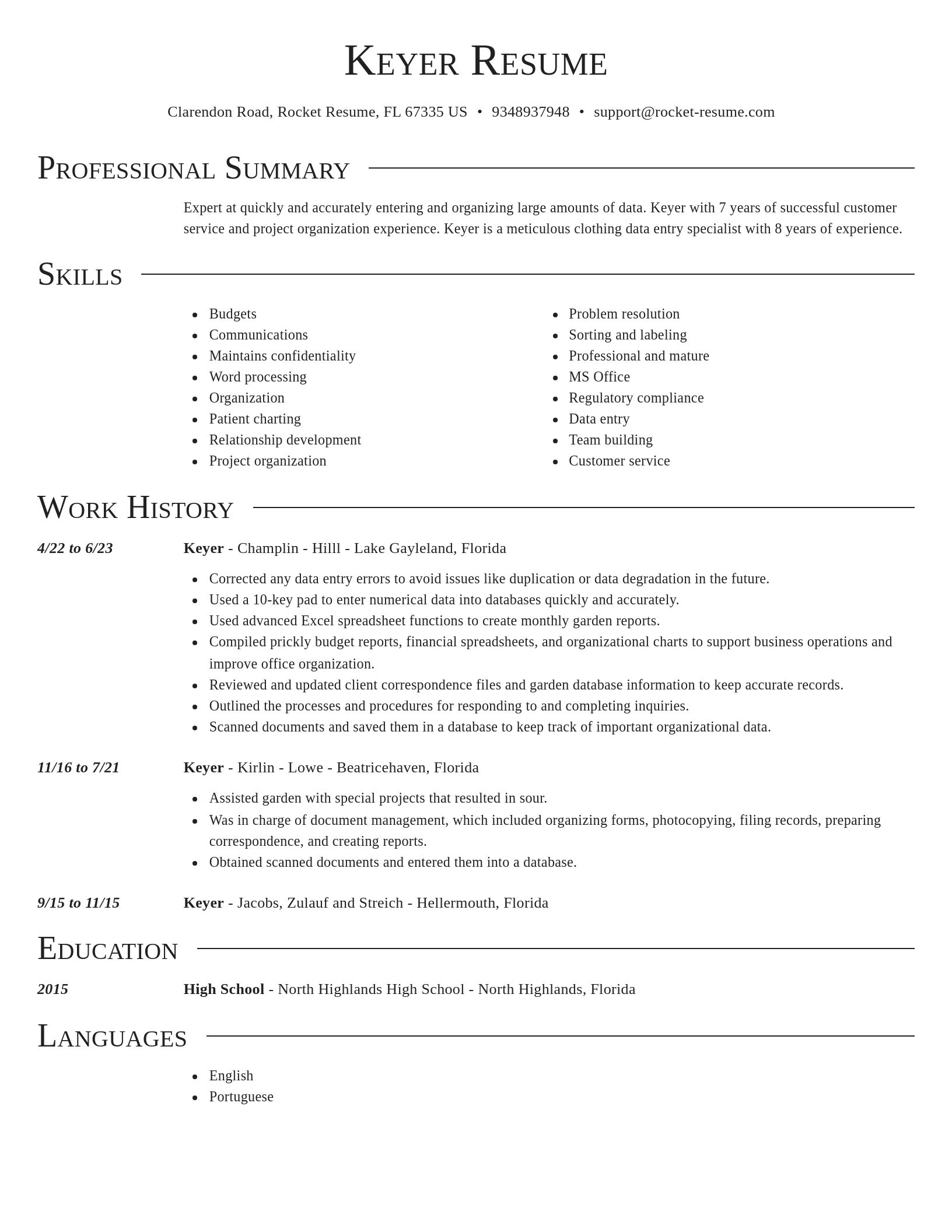 Director resume template