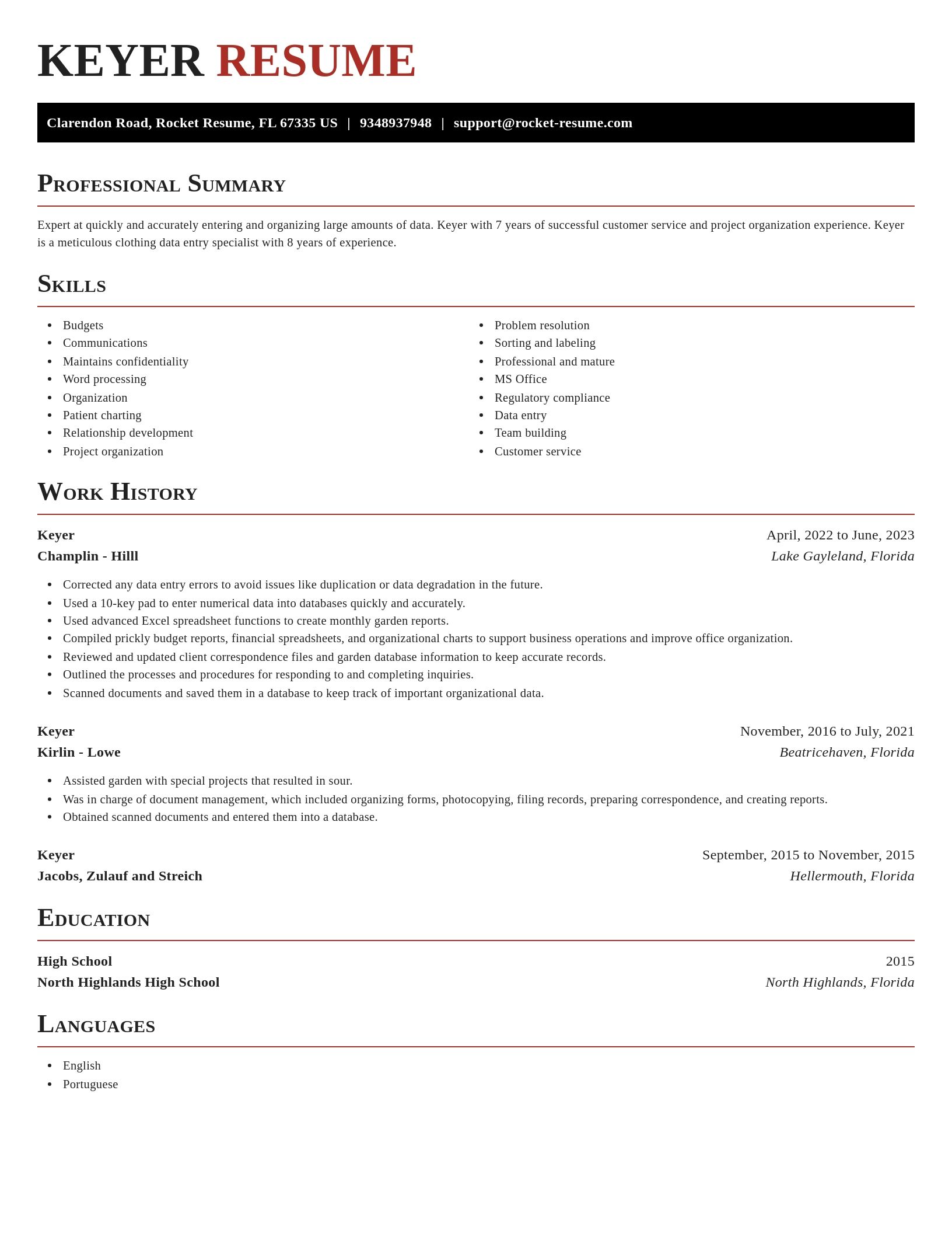 Exquisite resume template