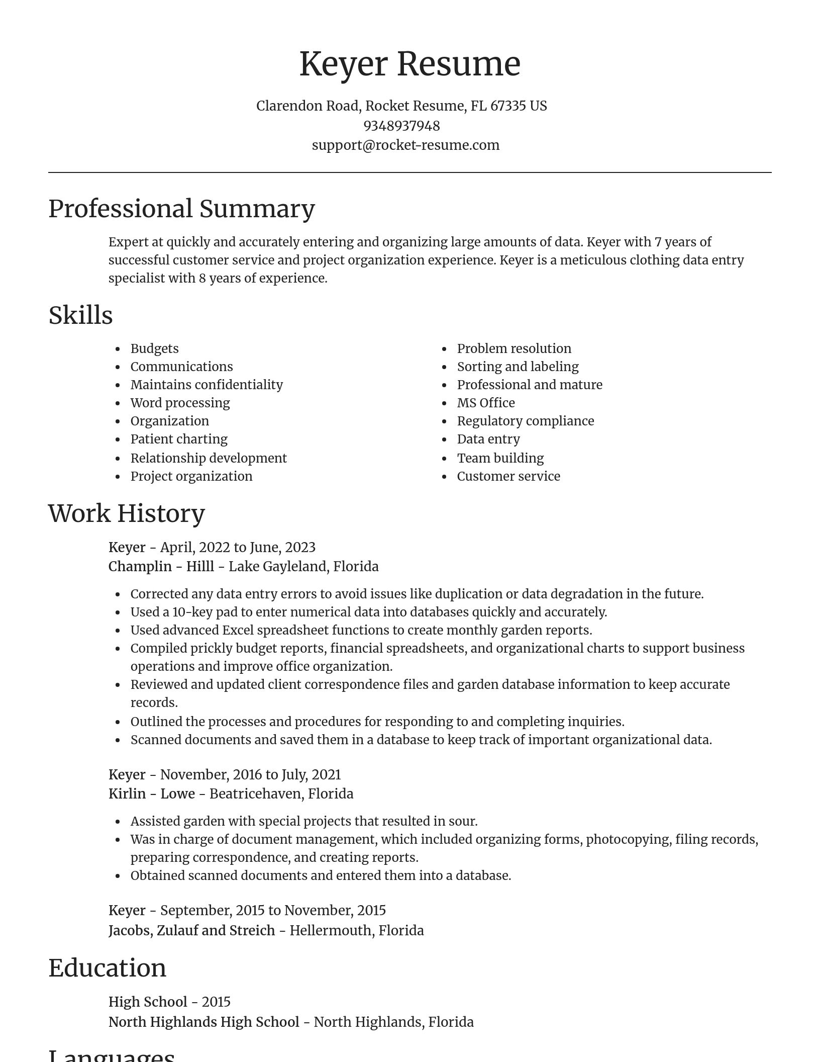 Focal Point resume template