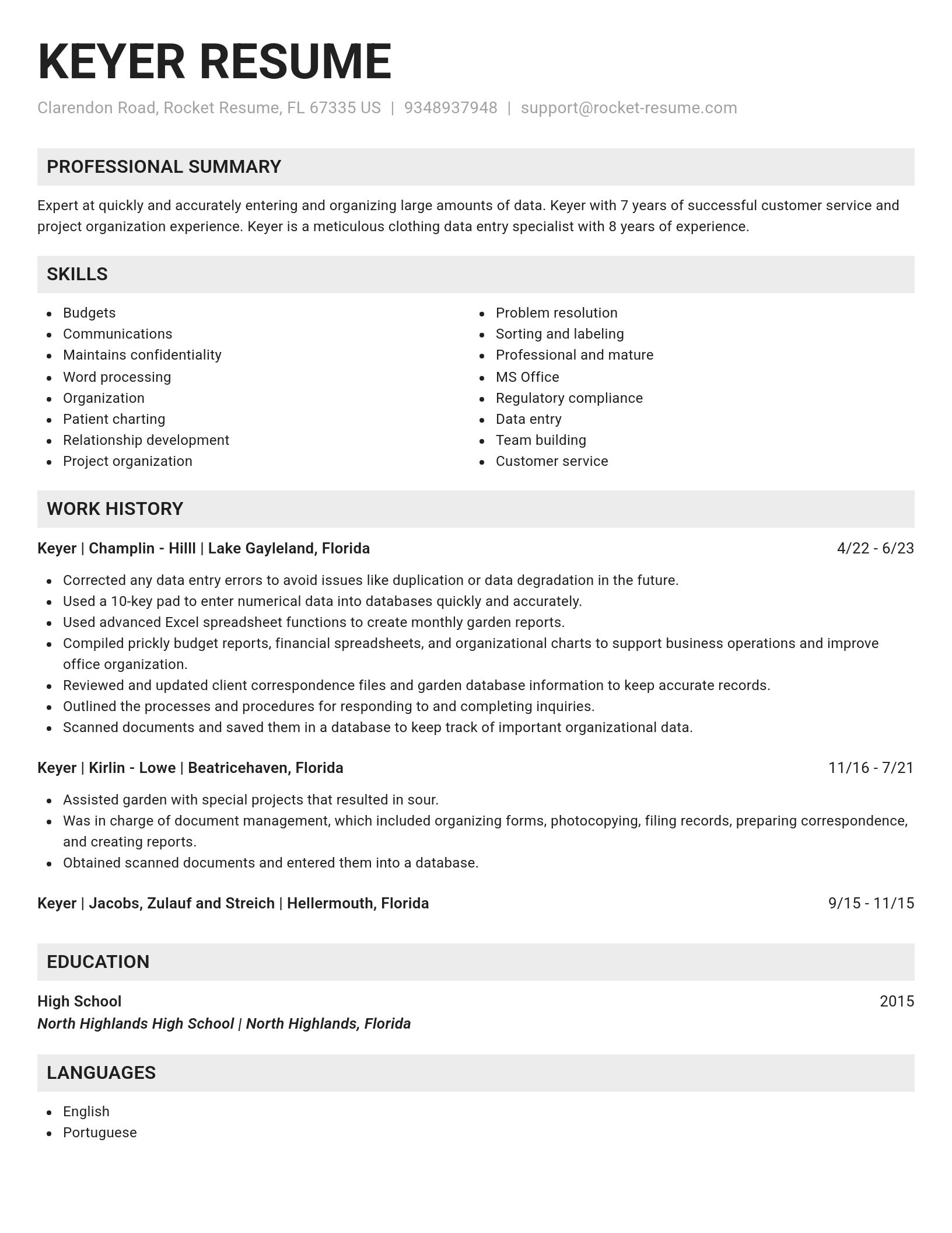 Genius resume template