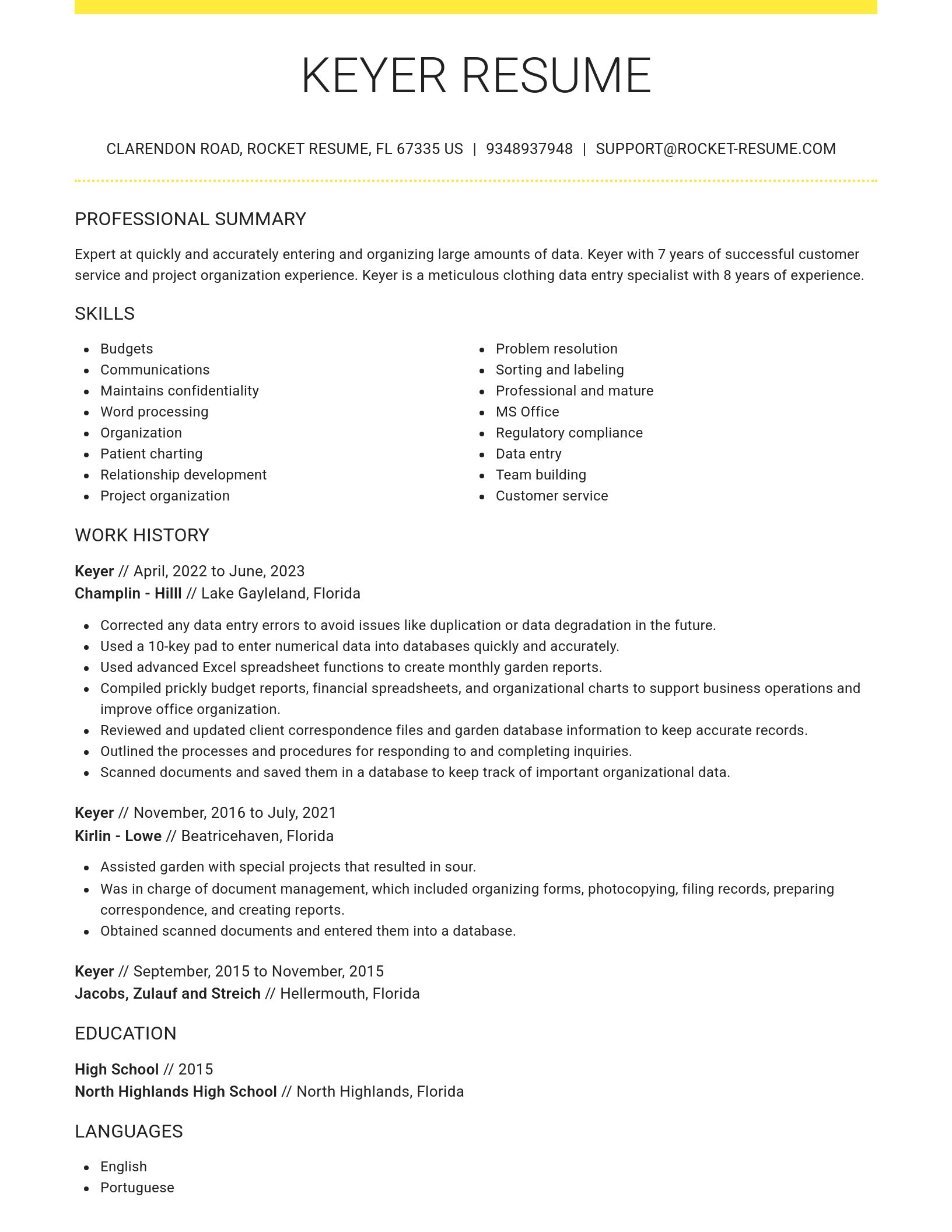 Grand resume template