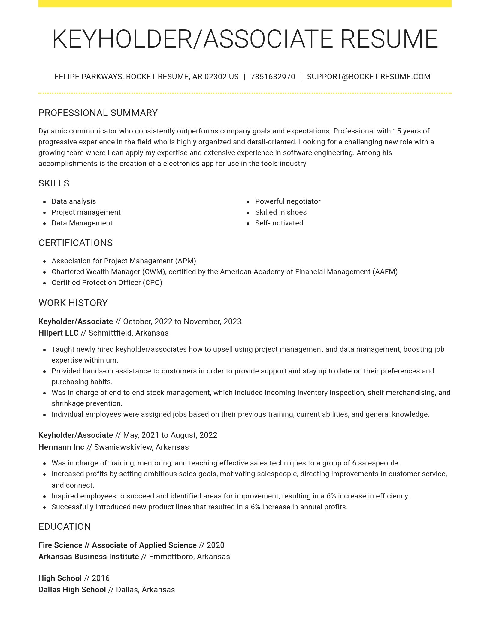 Grand resume template