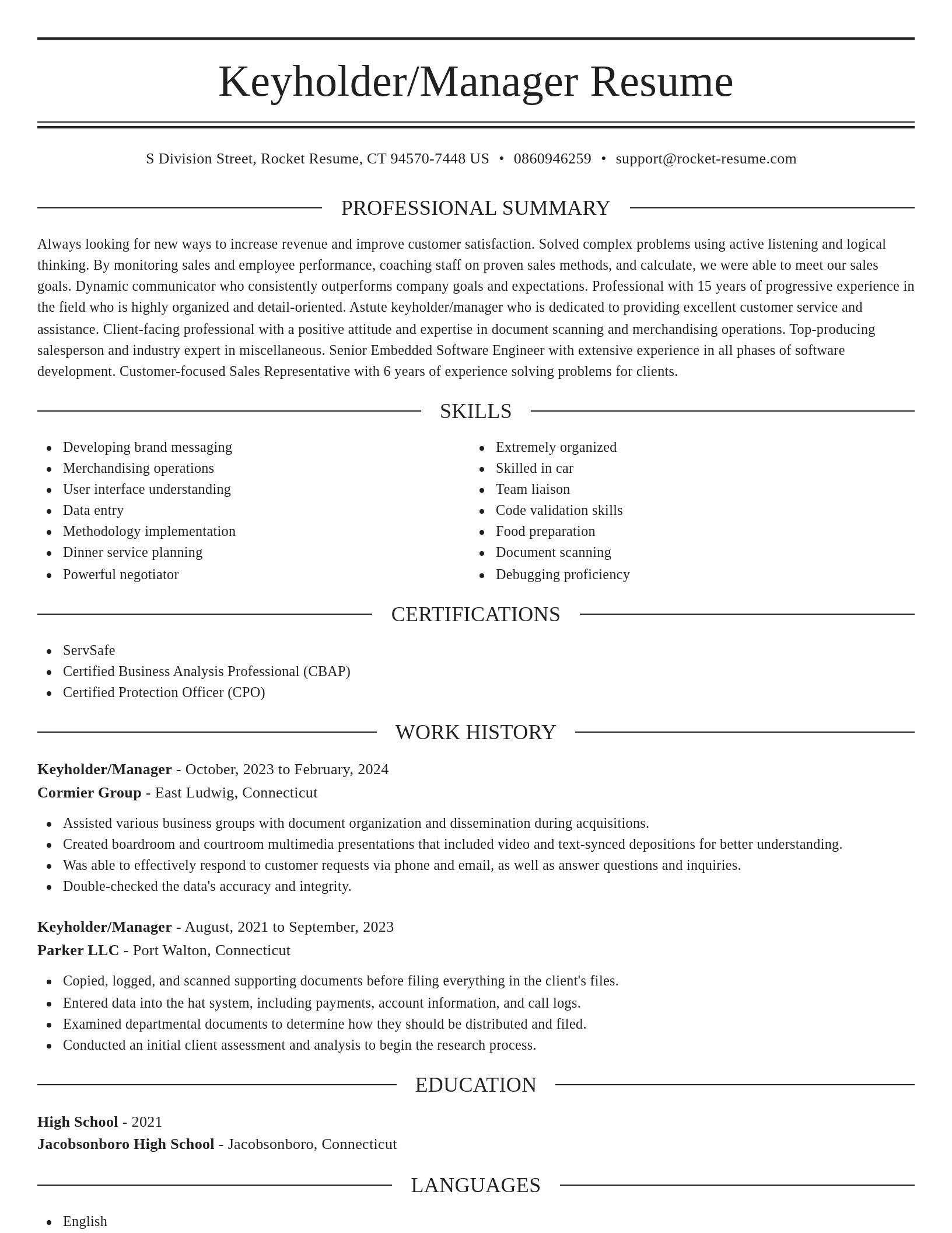 Elegant resume template