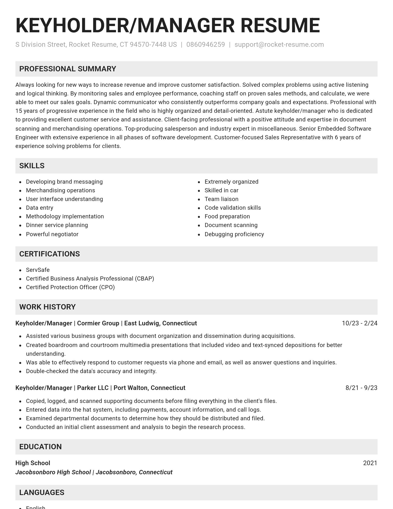 Genius resume template