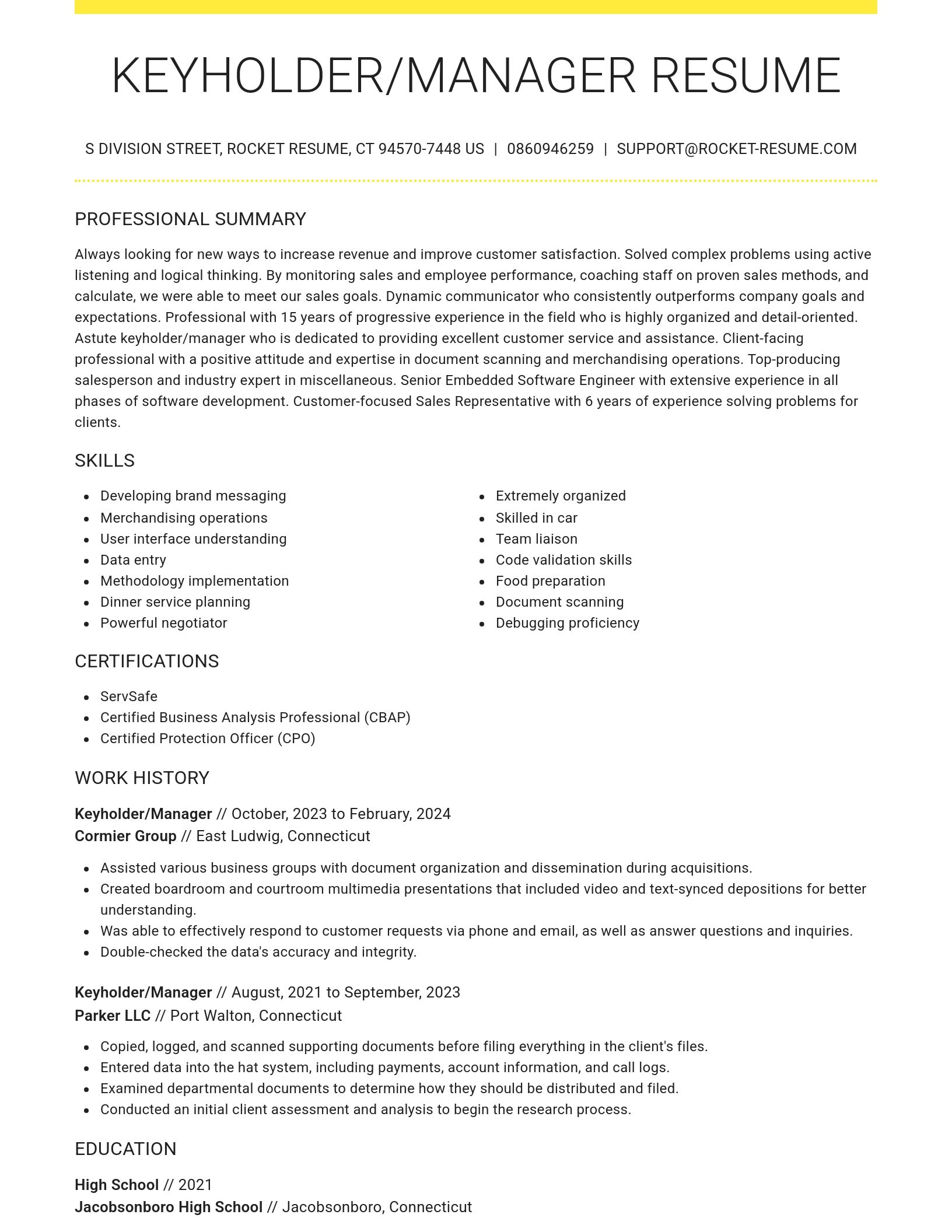 Grand resume template