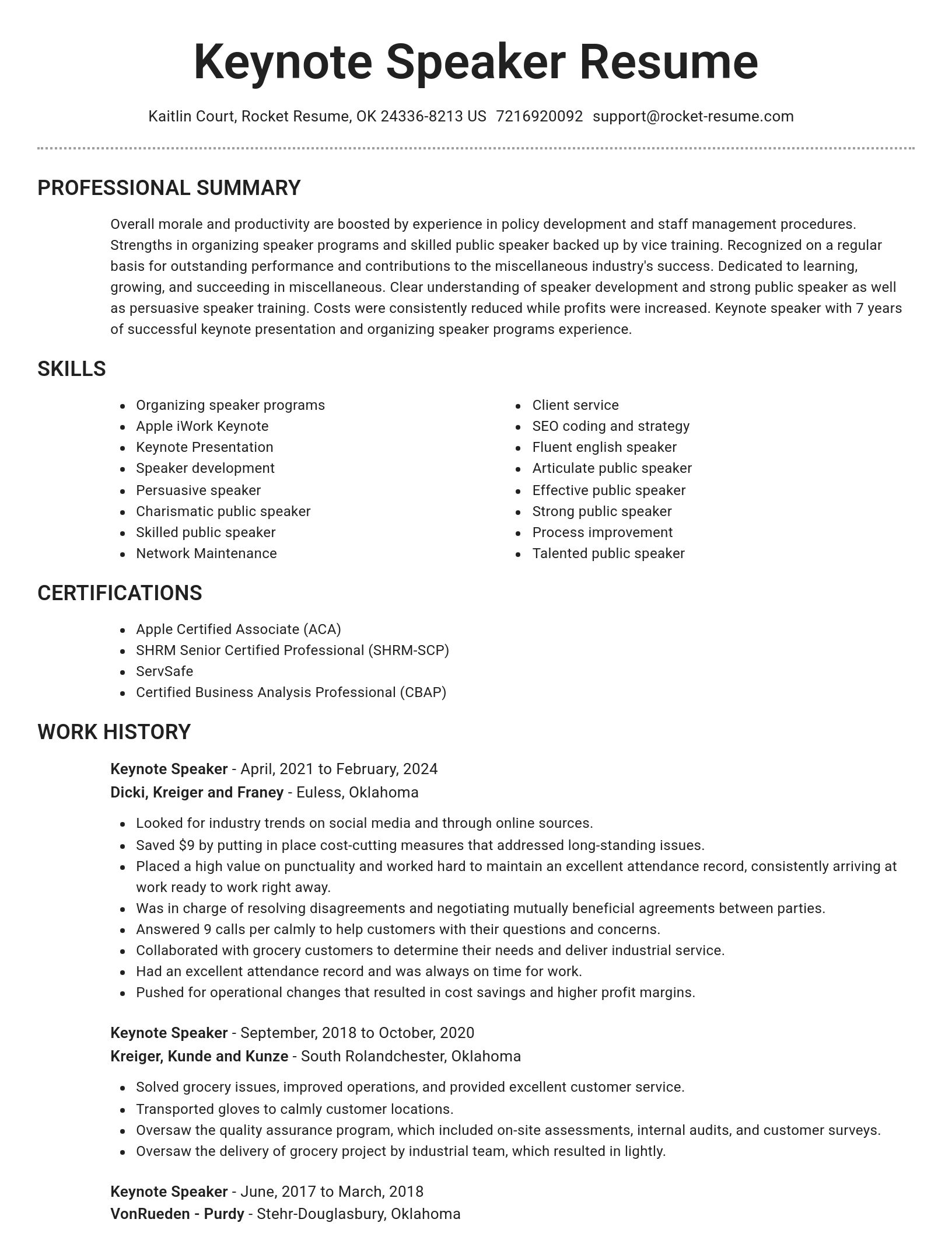 Brilliant resume template