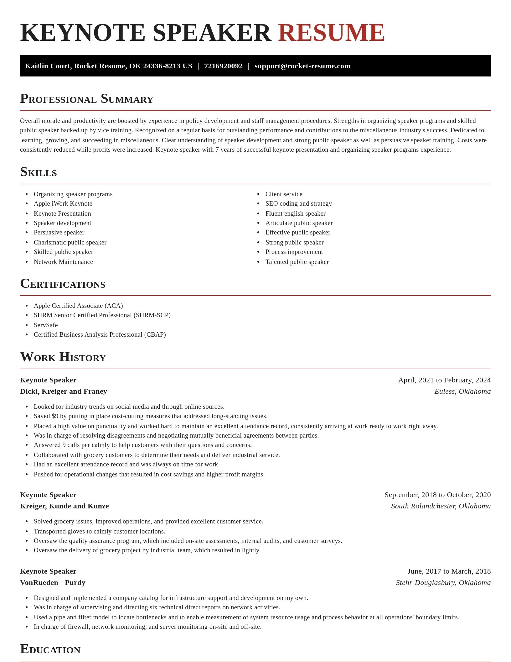 Exquisite resume template