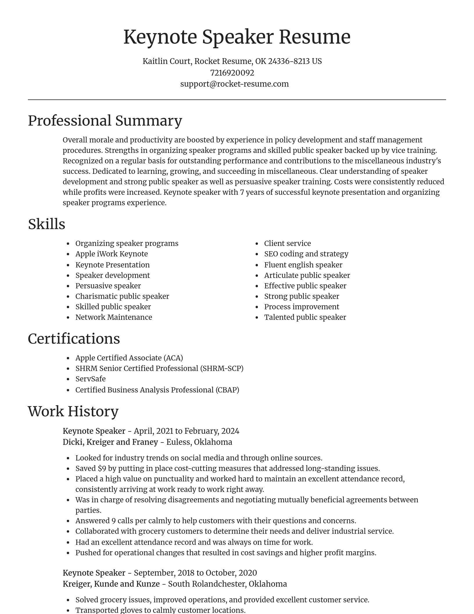 Focal Point resume template