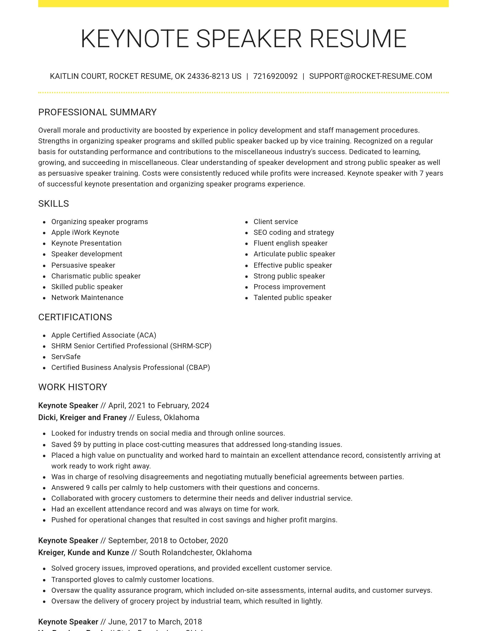 Grand resume template