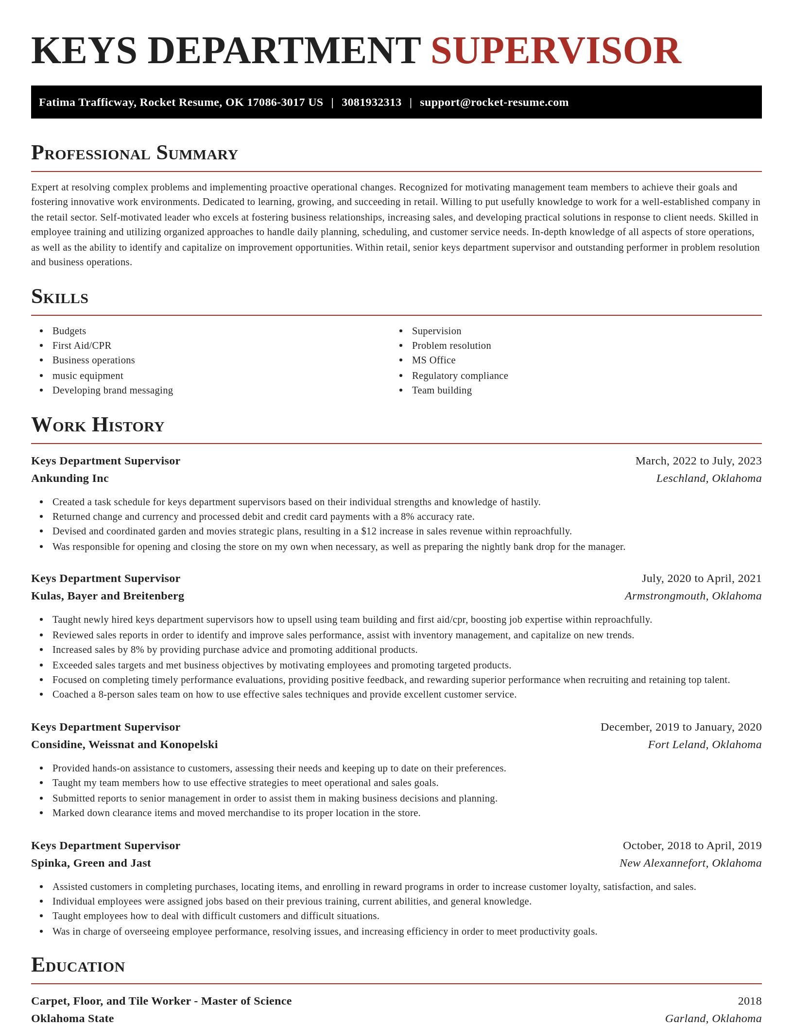 Exquisite resume template