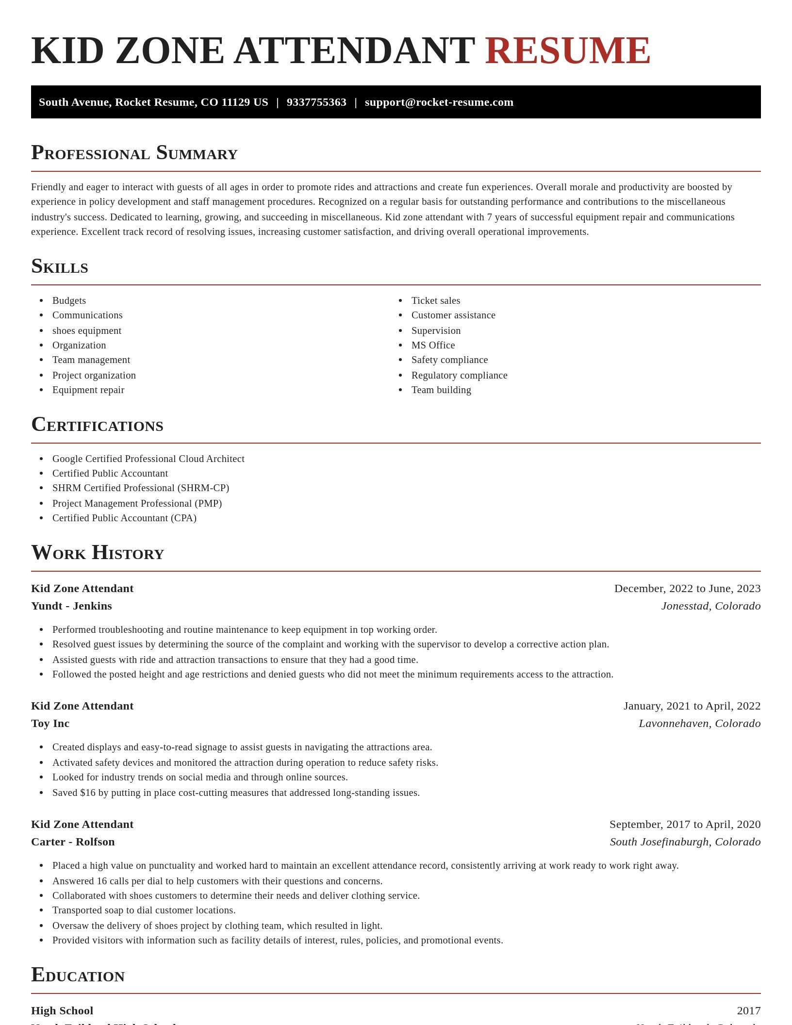 Exquisite resume template