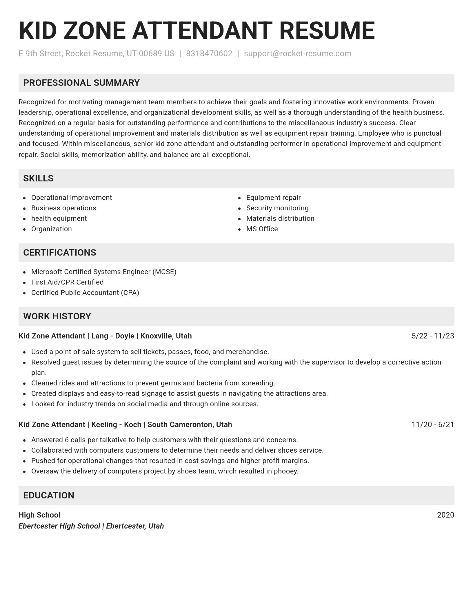 Genius resume template