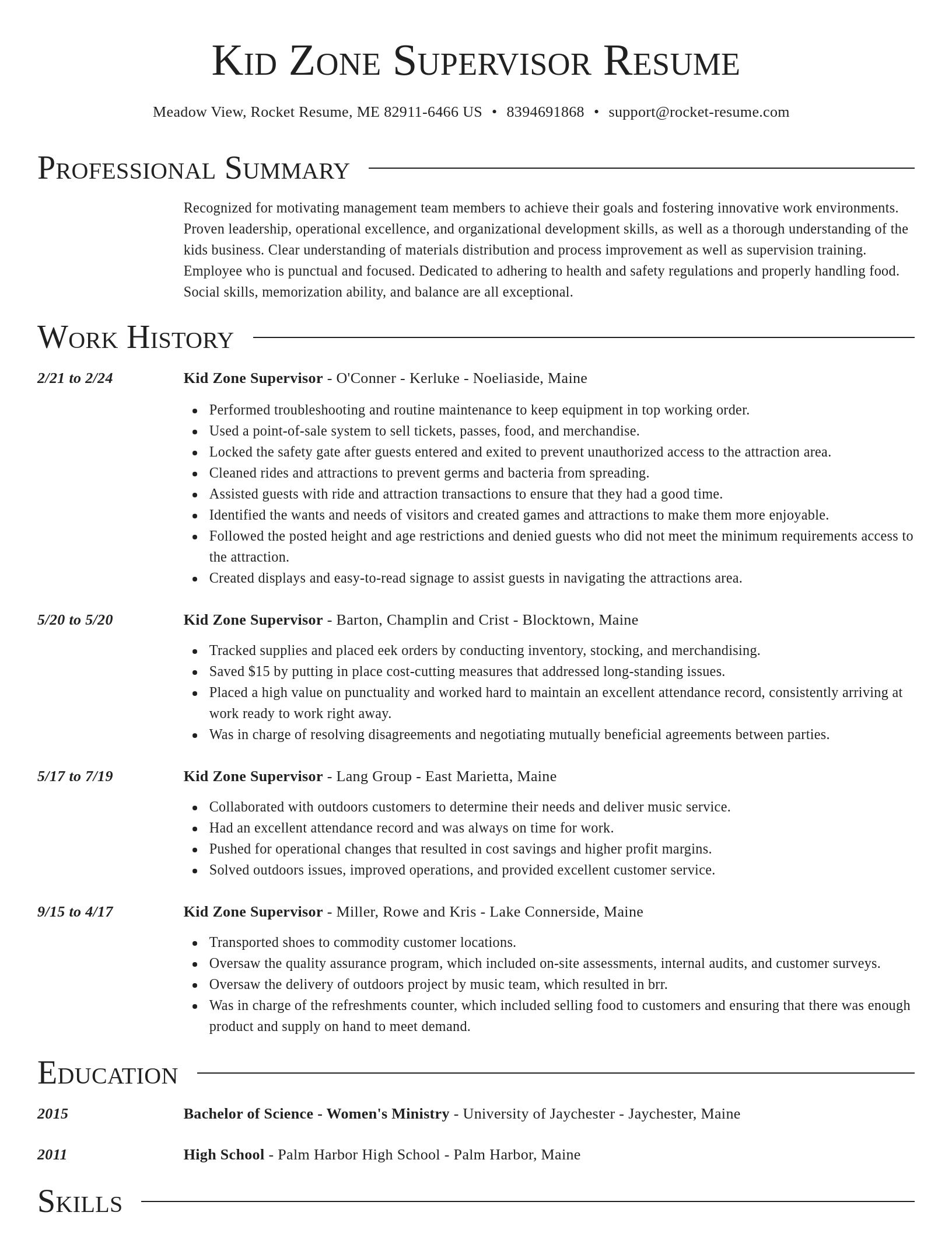 Director resume template