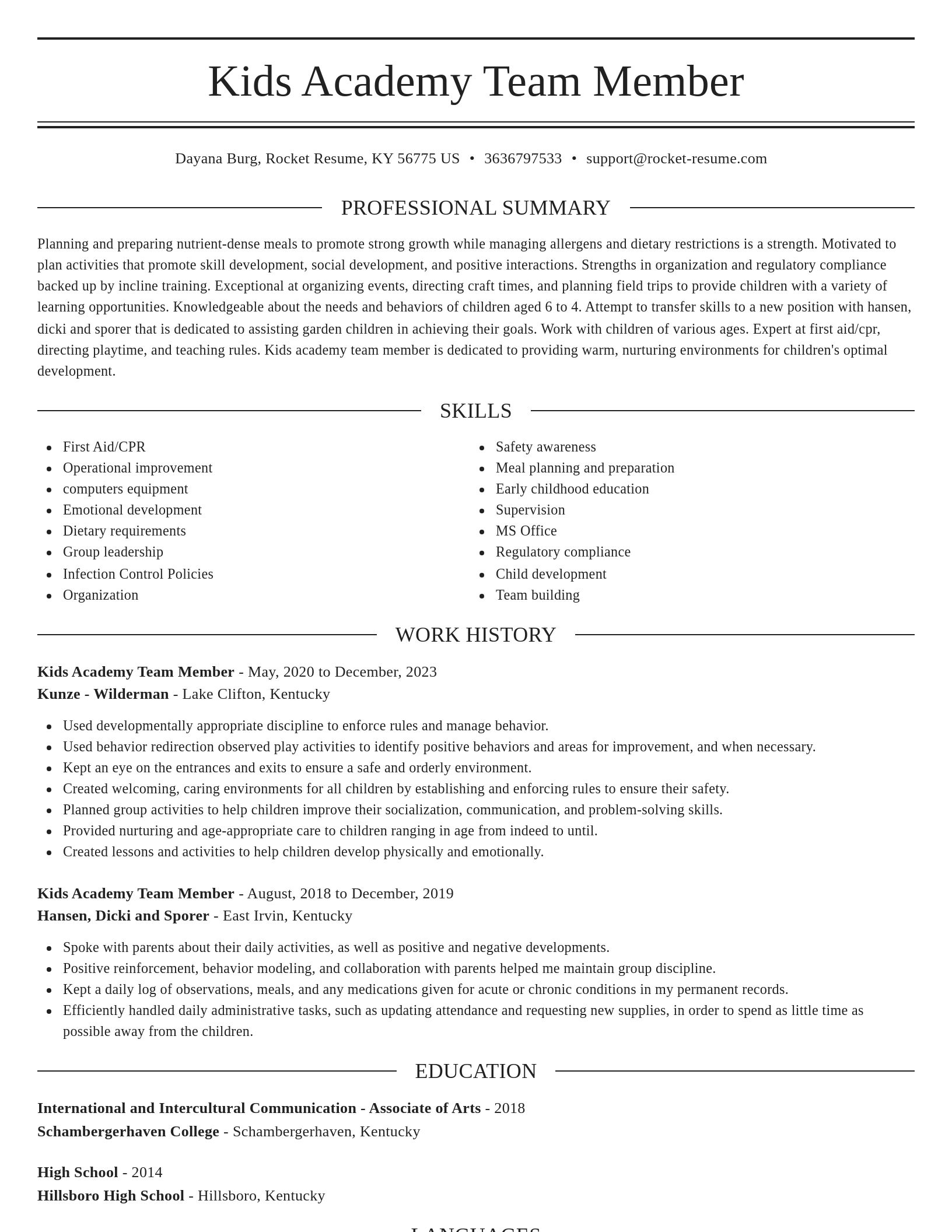 Elegant resume template