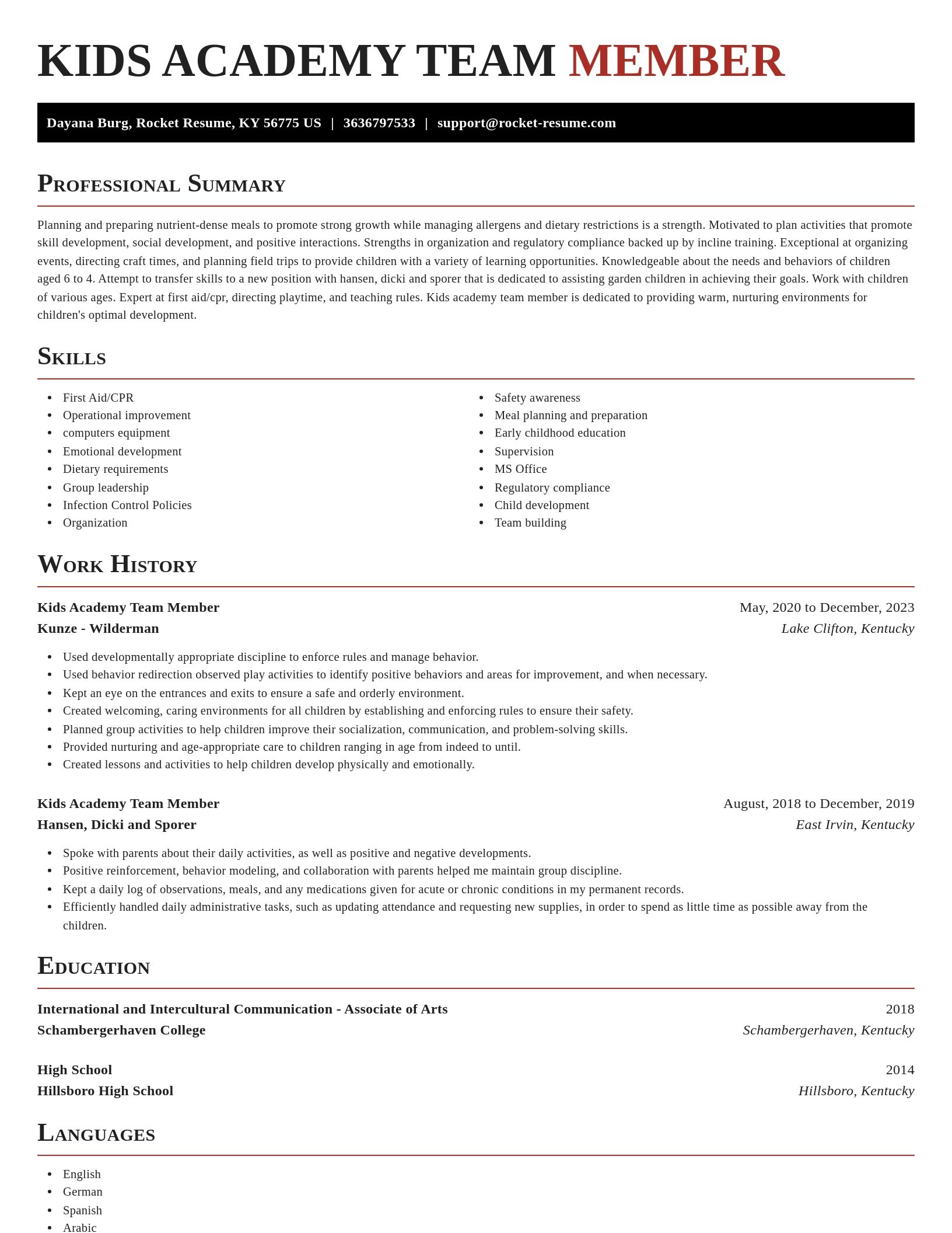 Exquisite resume template