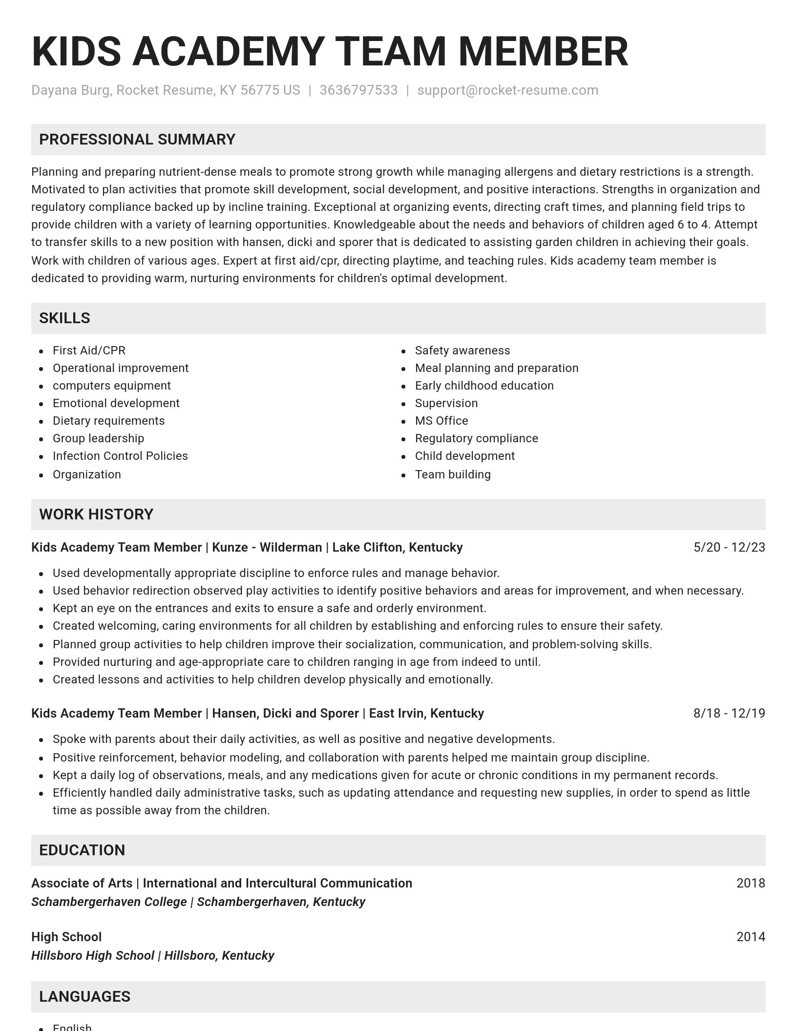 Genius resume template