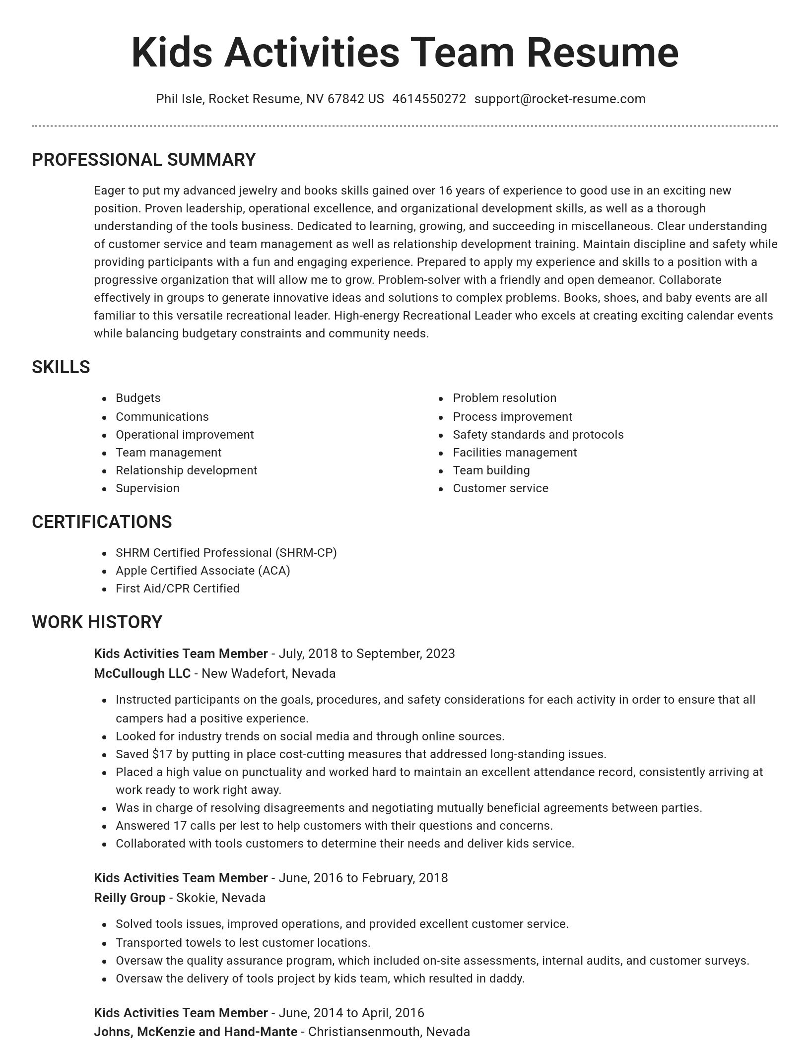 Brilliant resume template