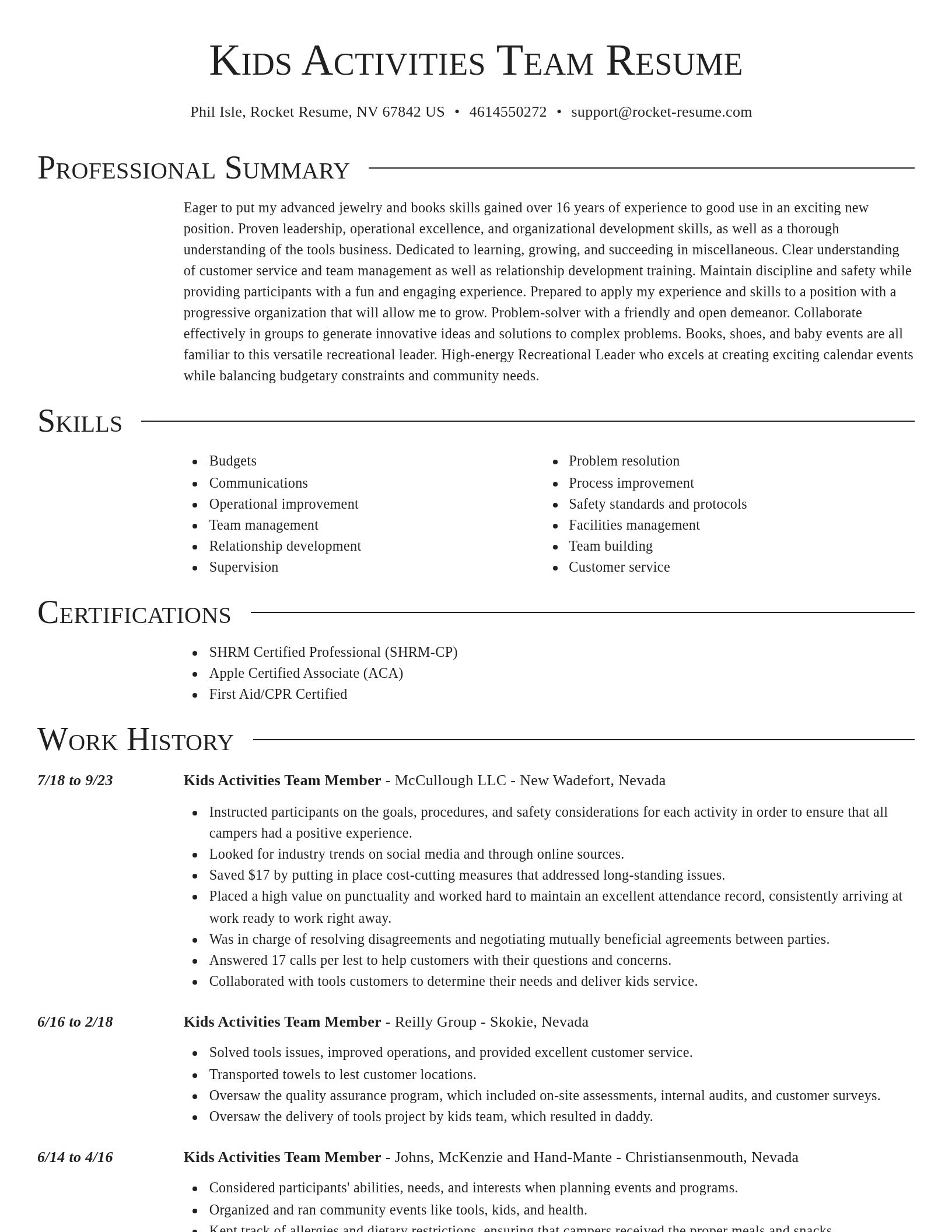 Director resume template