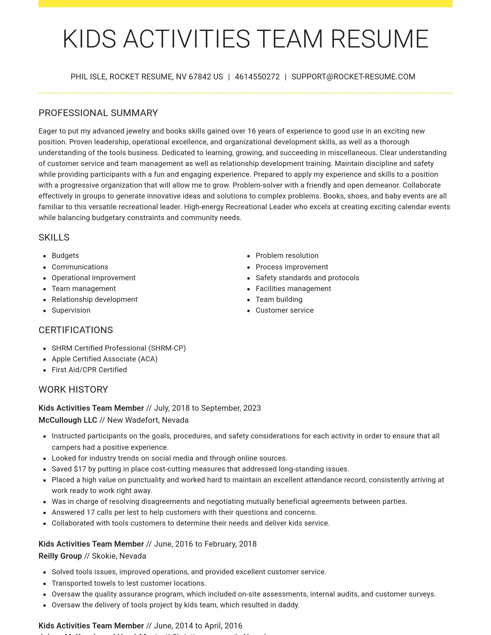 Grand resume template