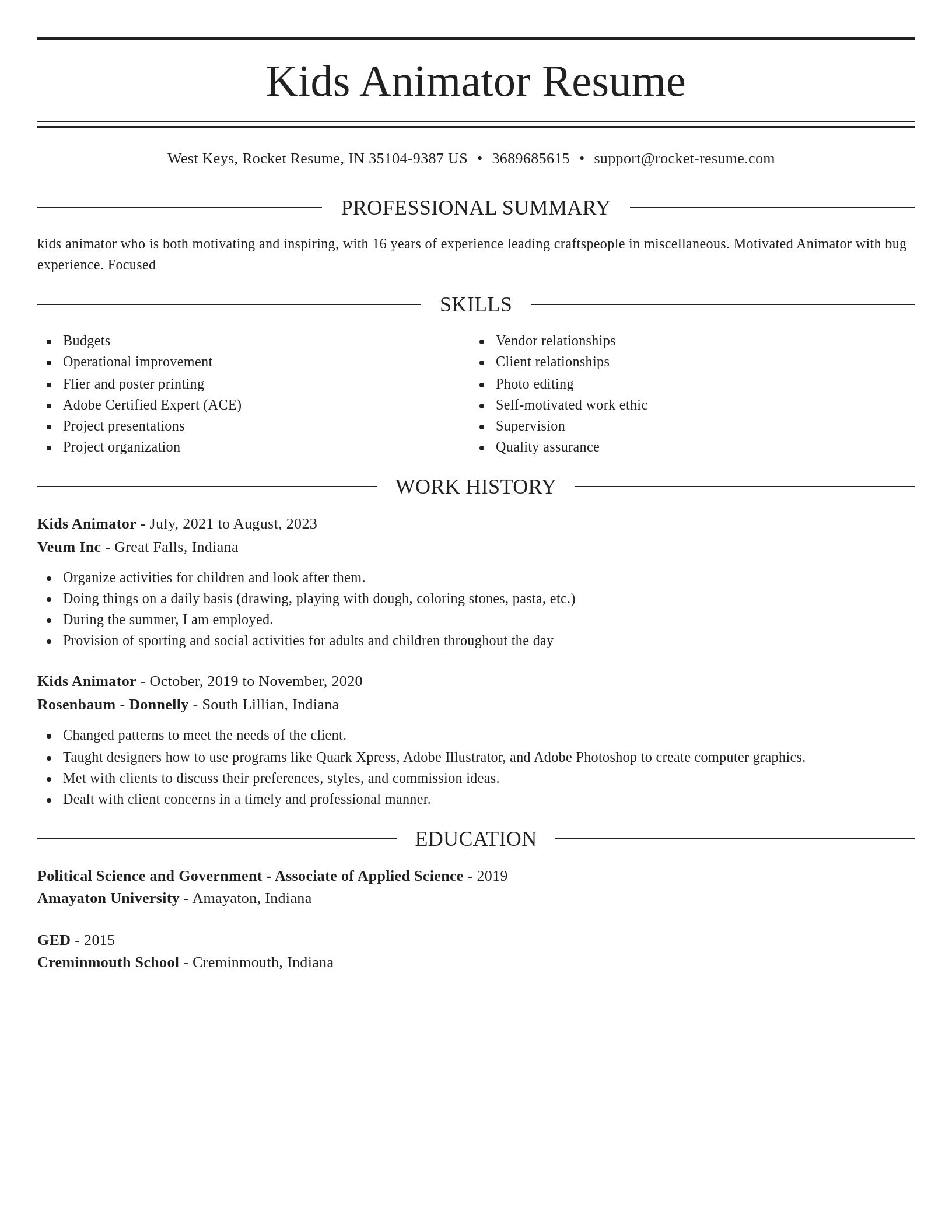 Elegant resume template