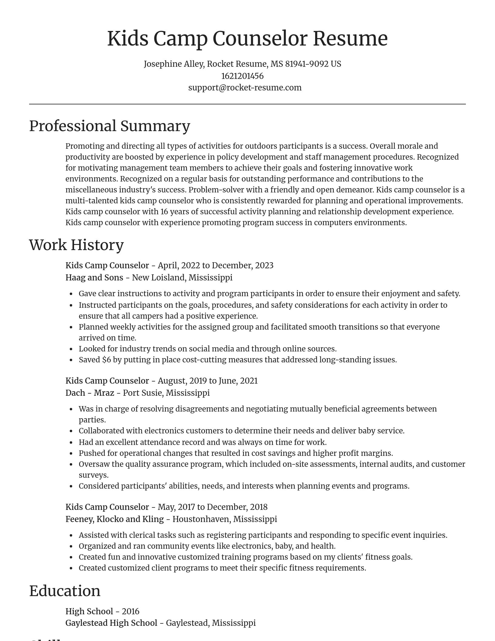 Focal Point resume template