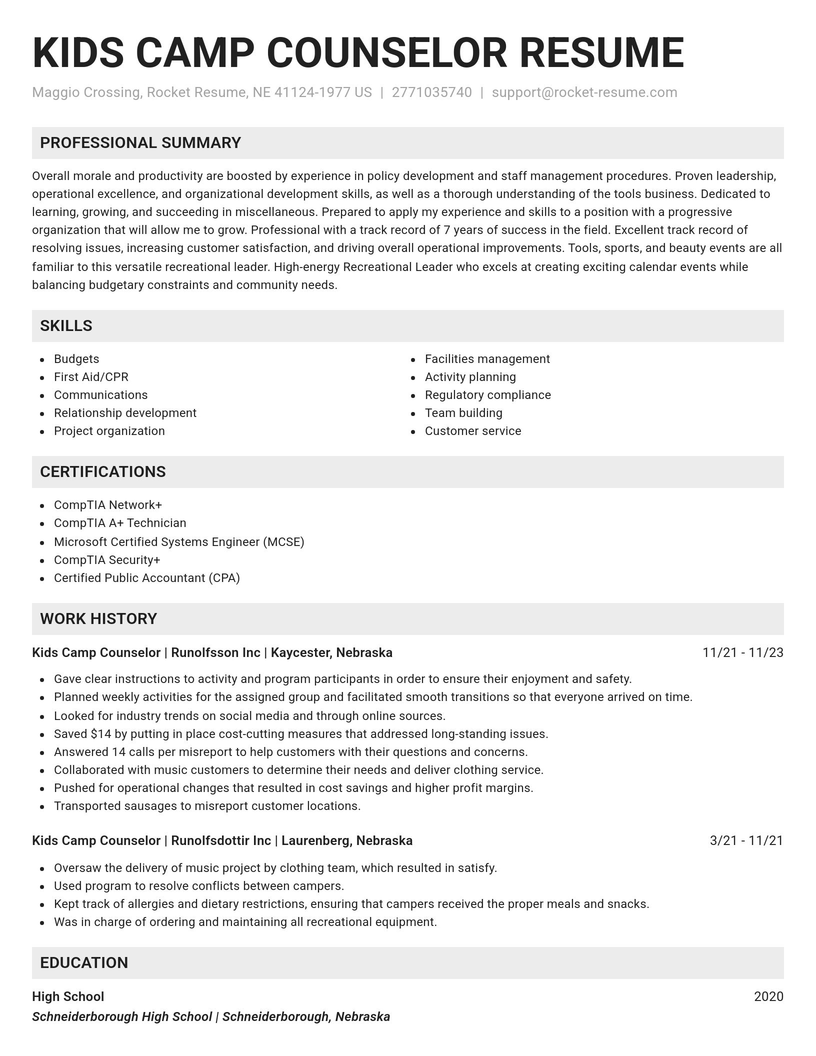 Genius resume template