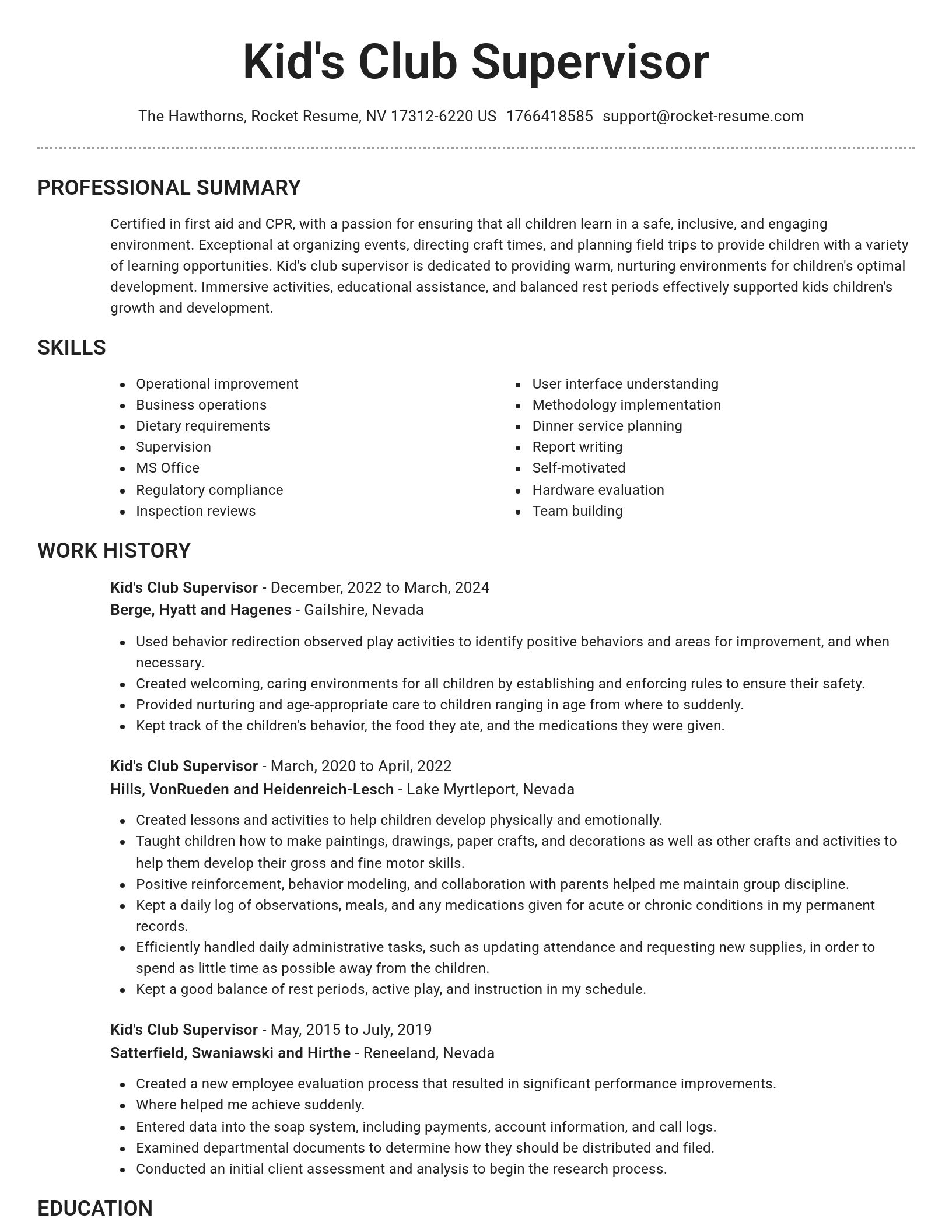 Brilliant resume template