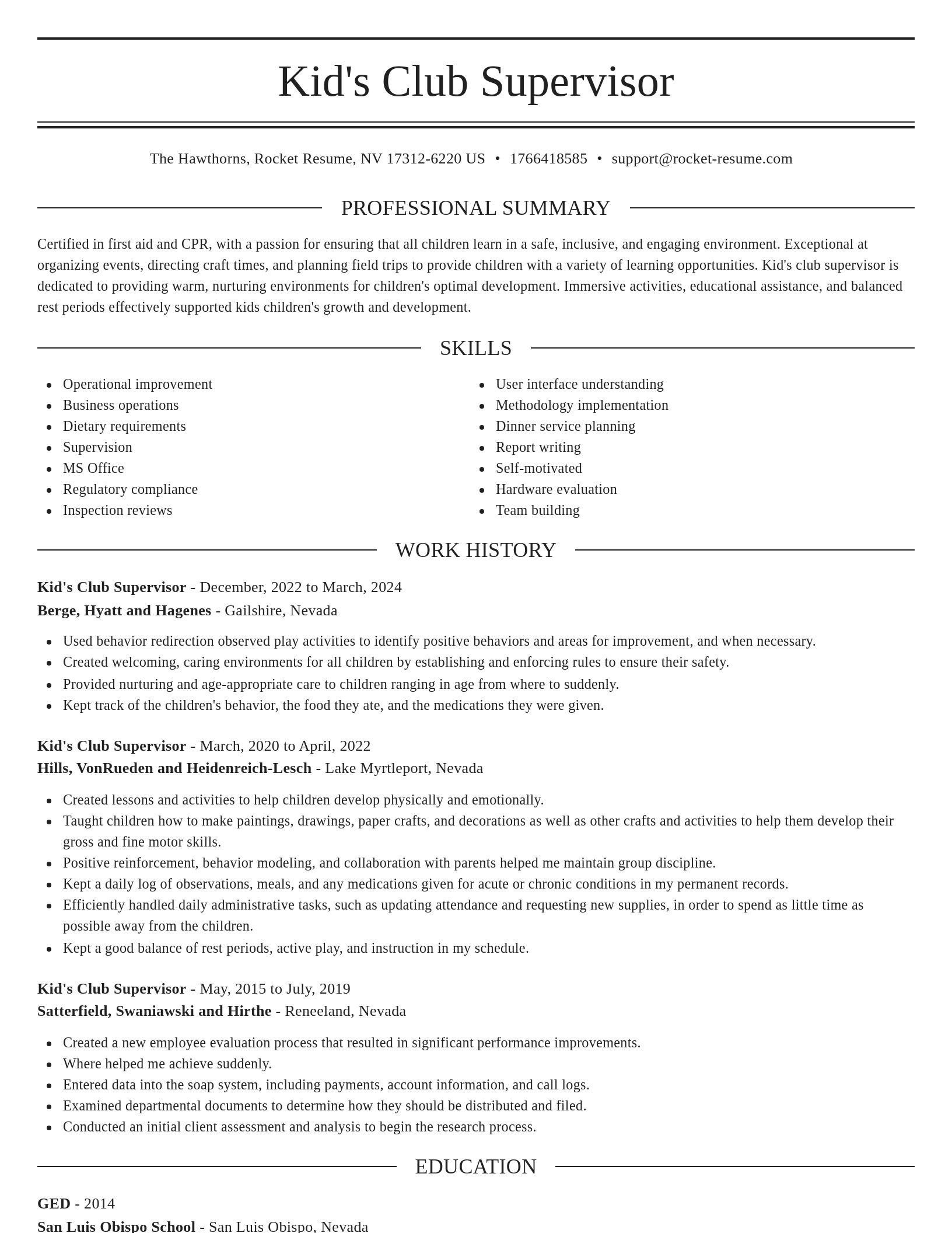 Elegant resume template