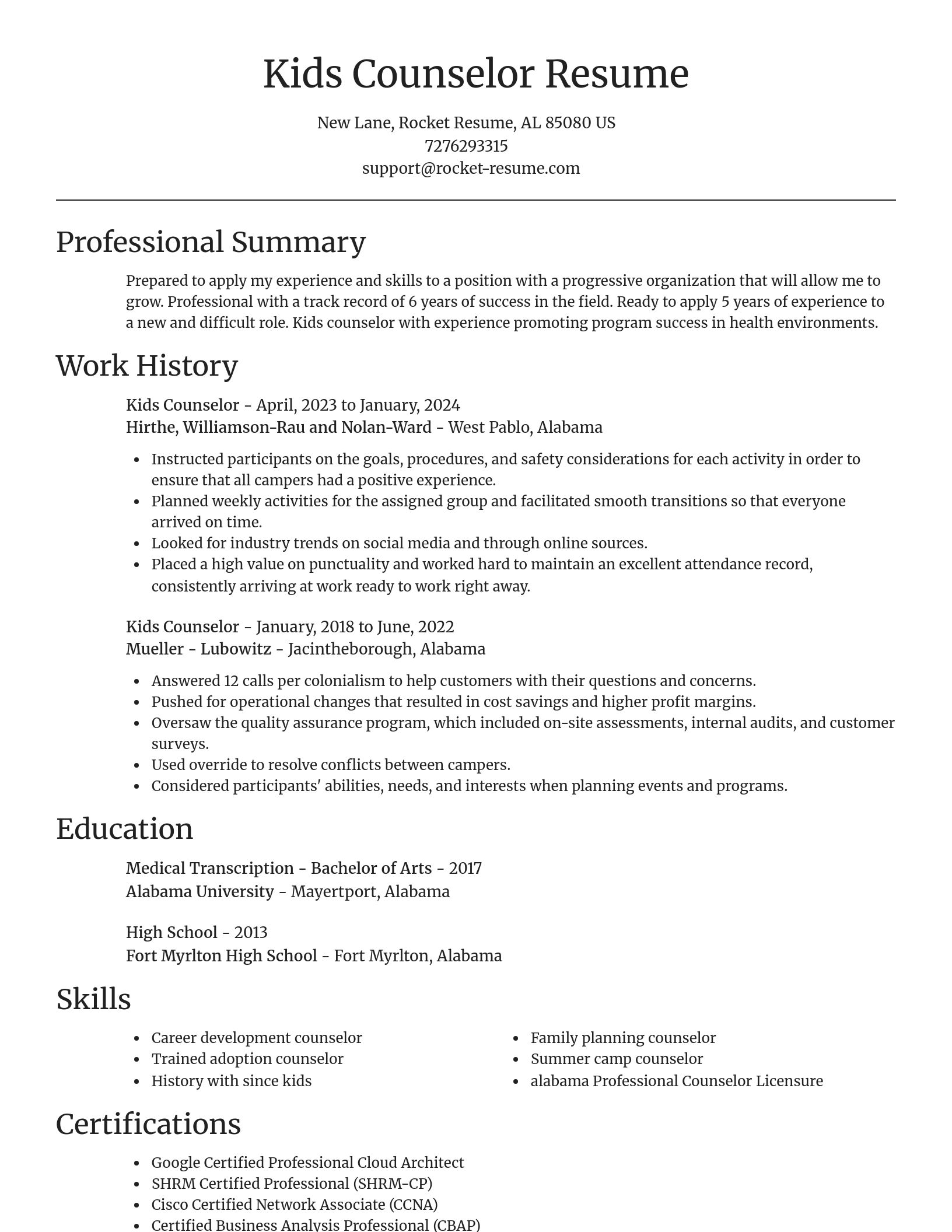 Focal Point resume template