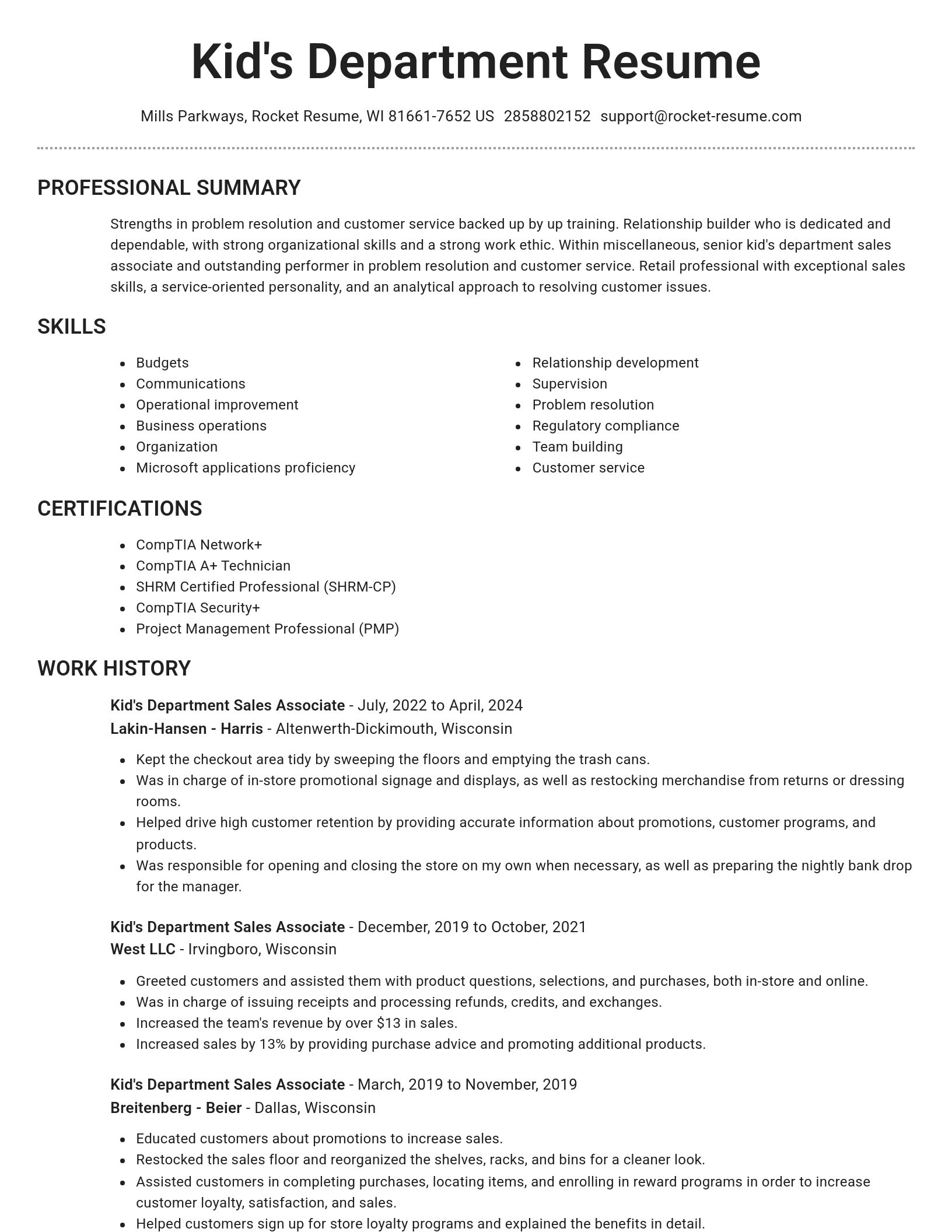 Brilliant resume template