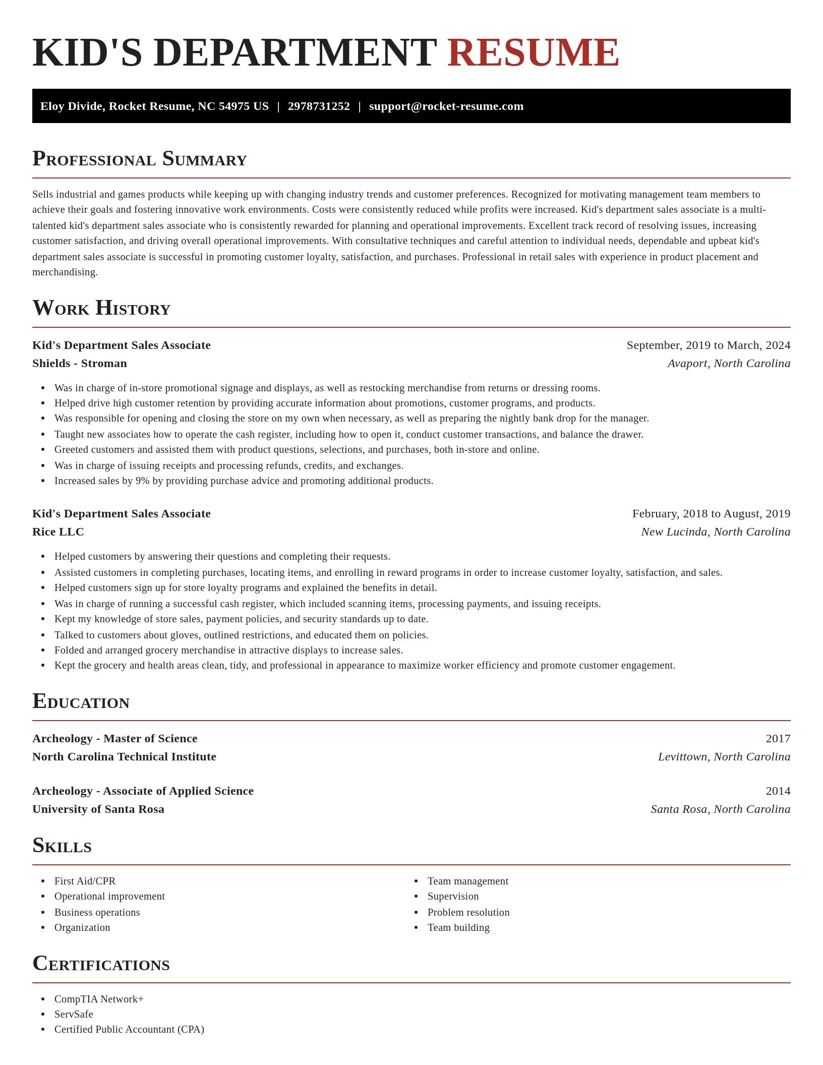 Exquisite resume template