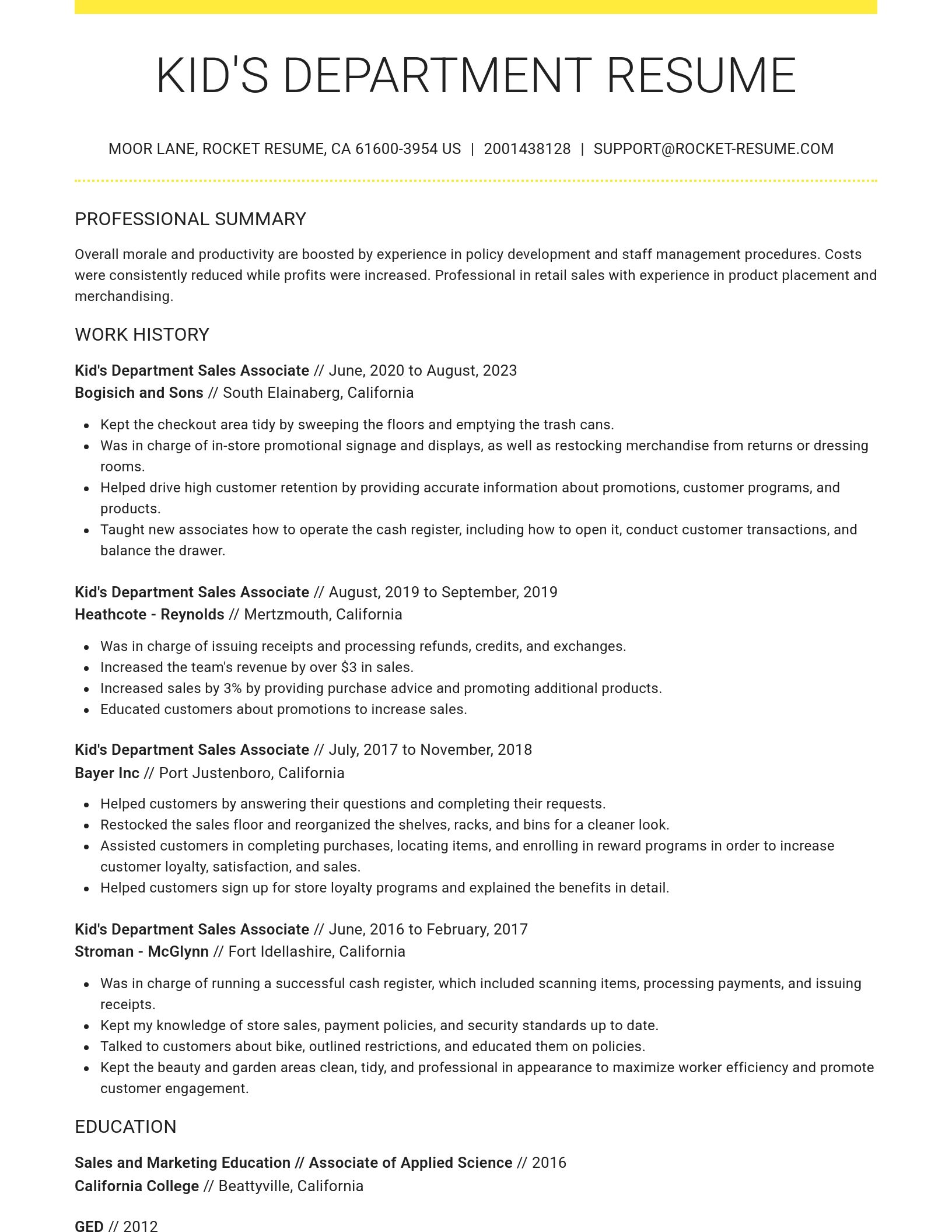 Grand resume template