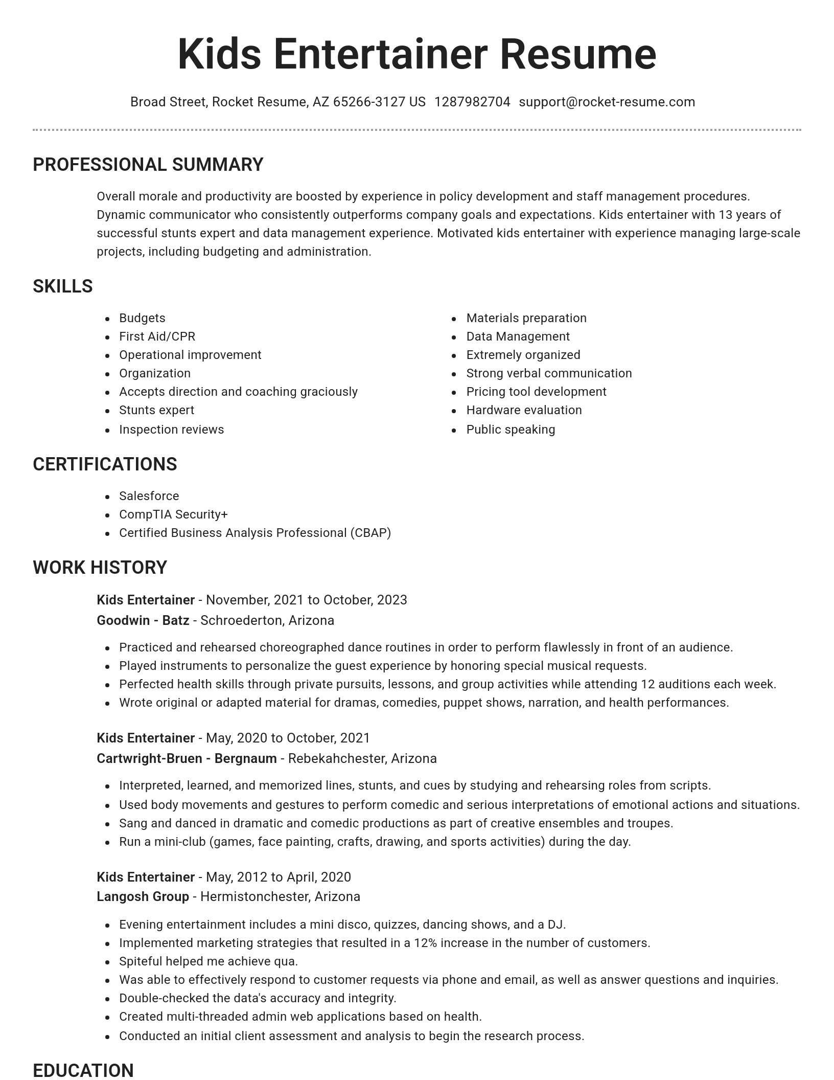 Brilliant resume template